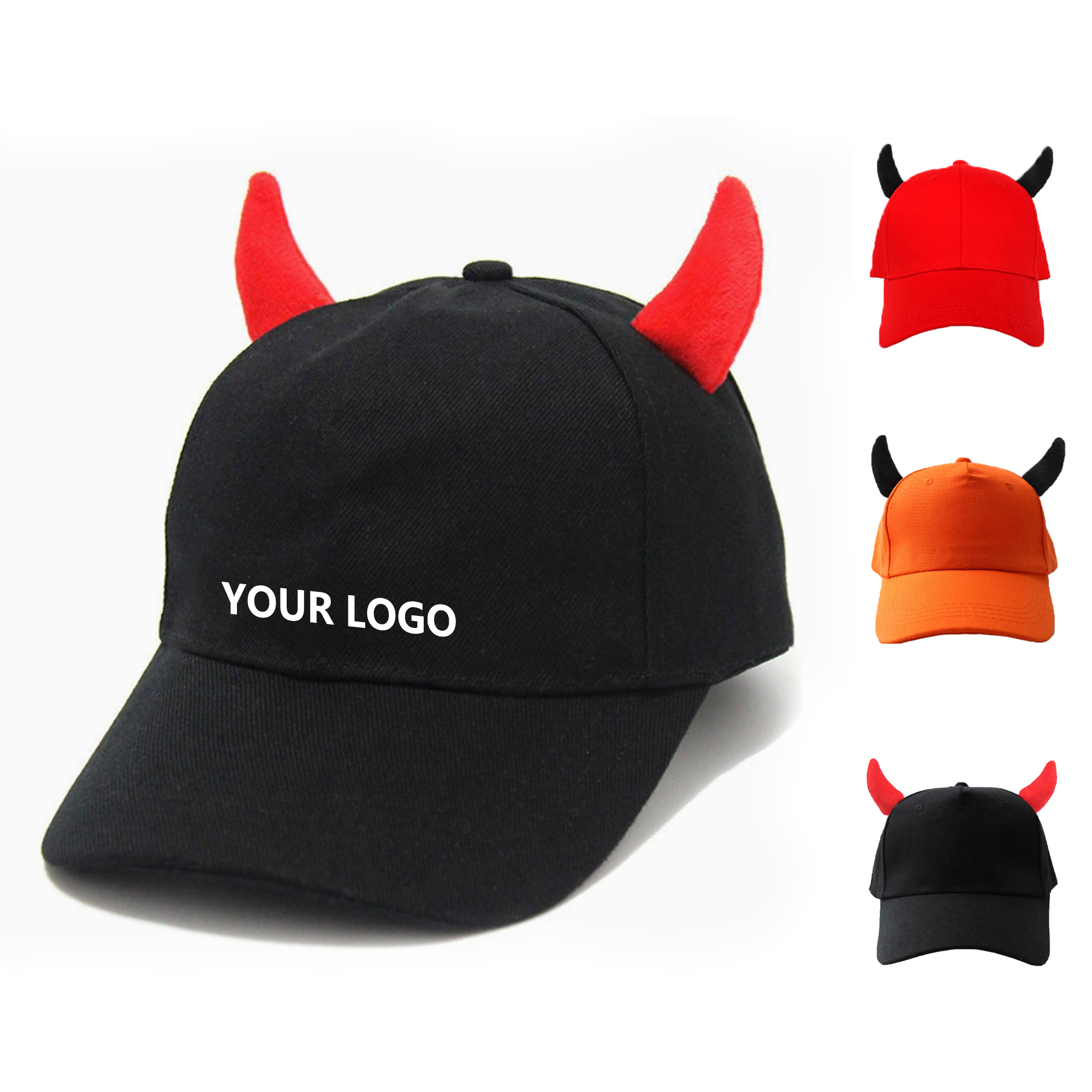 5 pannel Horn Peaked Baseball Cap 2