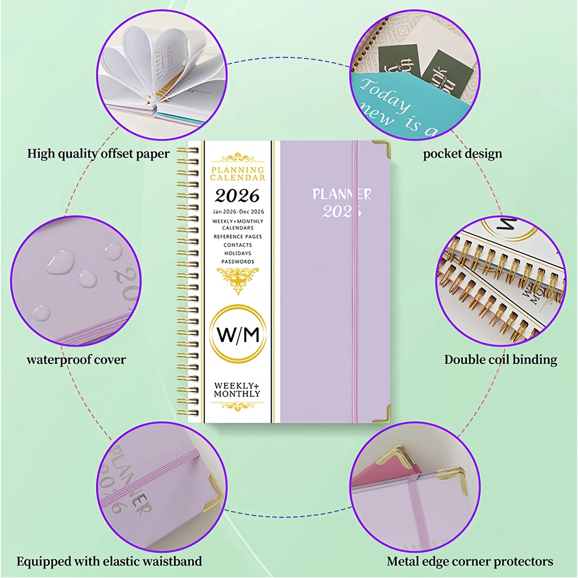 Coil Notebook Weekly Planner Calendar Professional Organizer 8