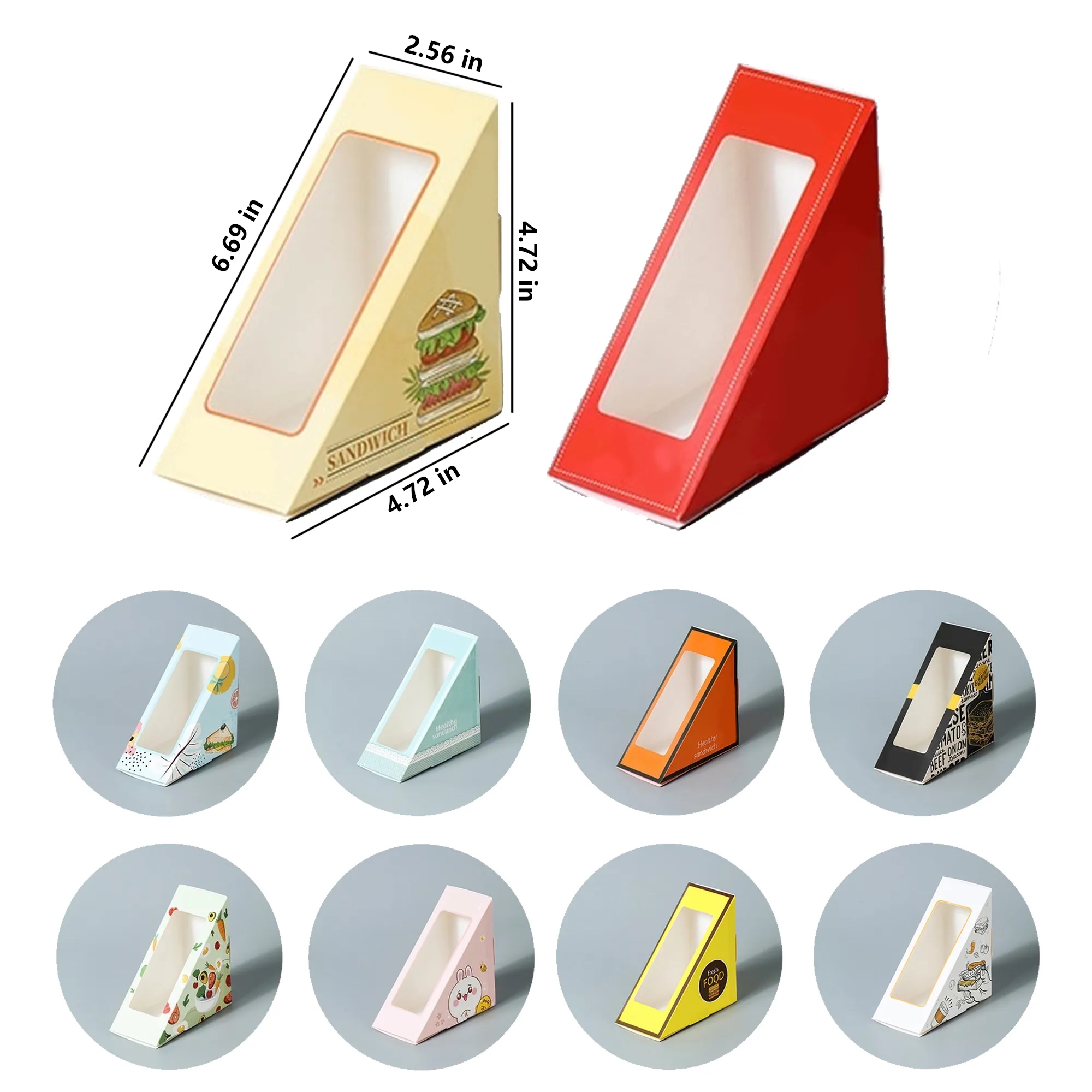 Triangular Sandwich Box With Plastic Window 7