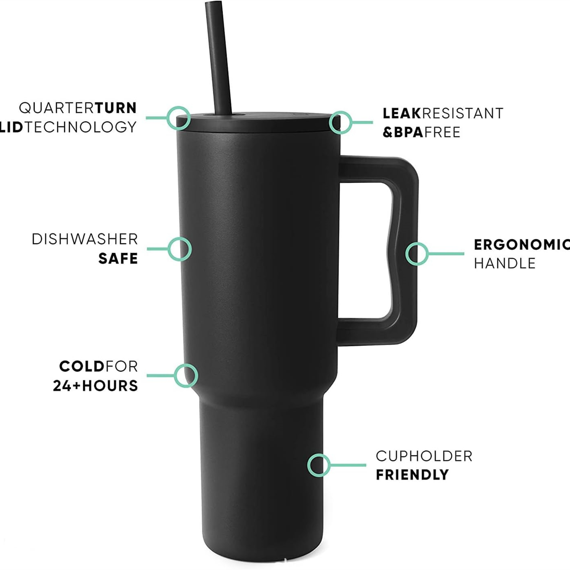 40 Oz Tumbler With Handle And Straw Lid 3