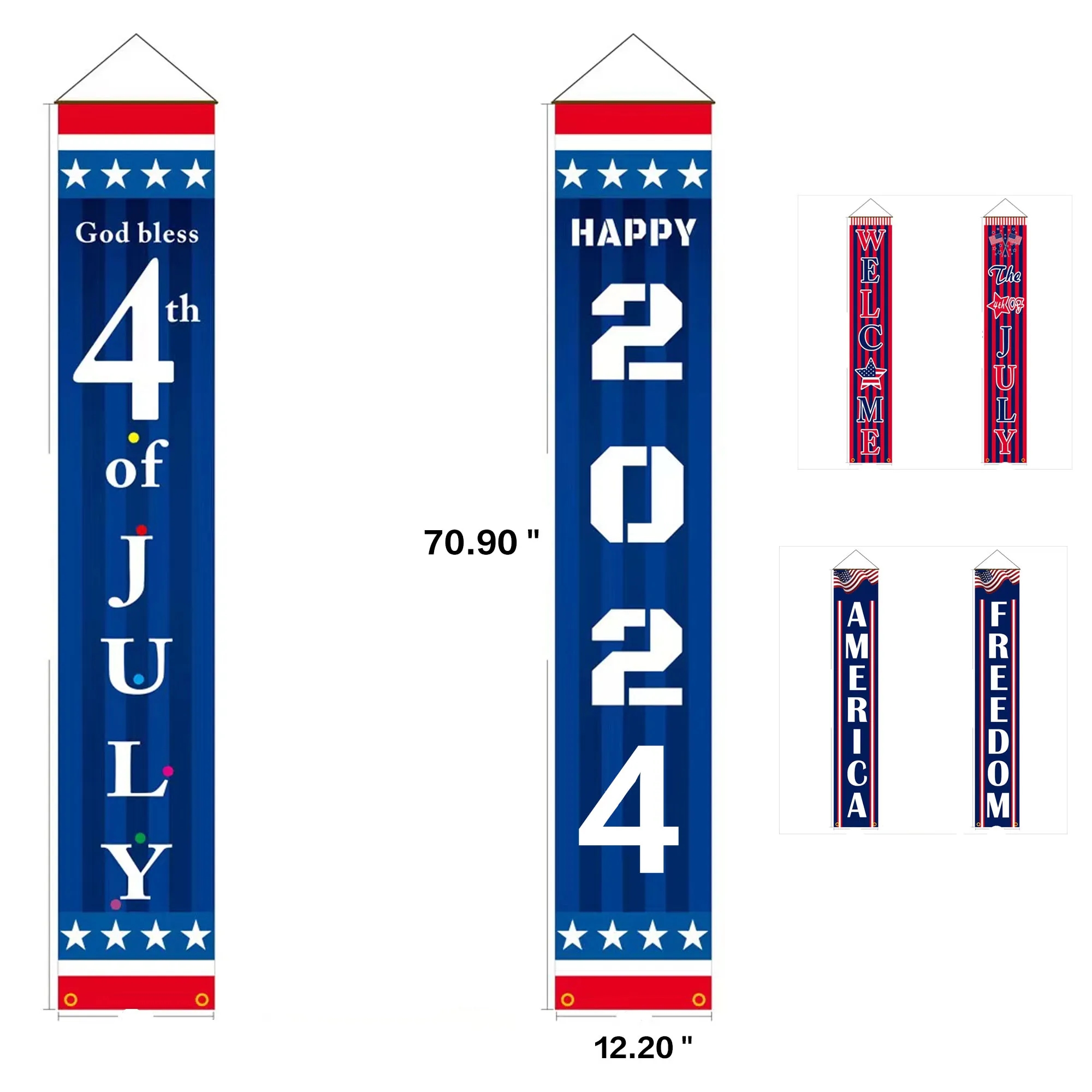 Independence Day Gate Hanging Banners - Expedited 2