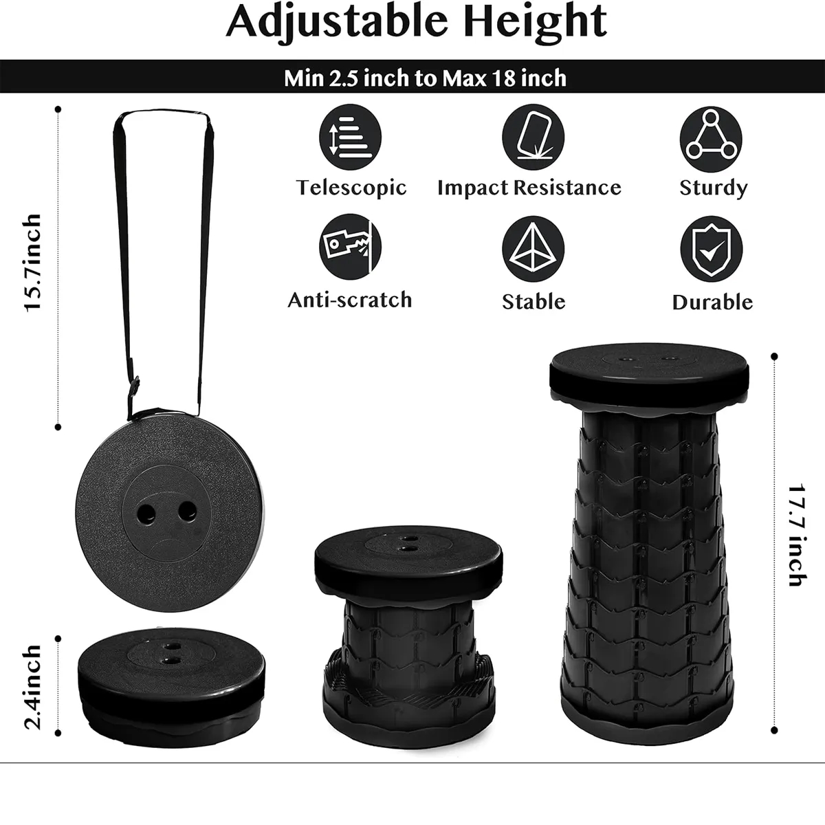 Portable Foldable Telescoping Stool 5