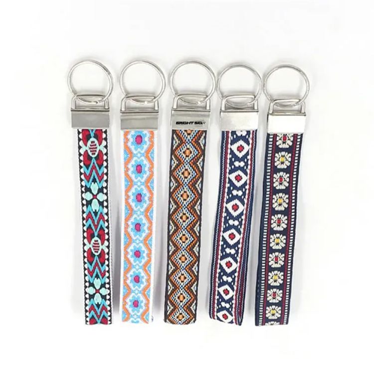Embroidered Travel Key Tag with Ring 1