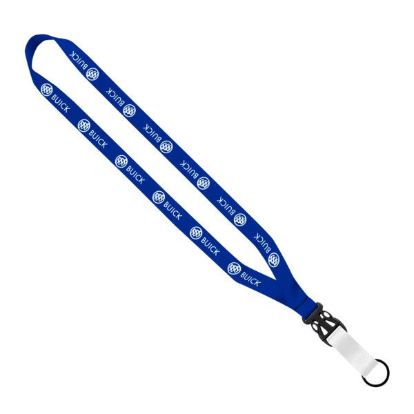 3/4" Multi-Color Polyester Lanyard with Slide Buckle Release & Split-Ring 35