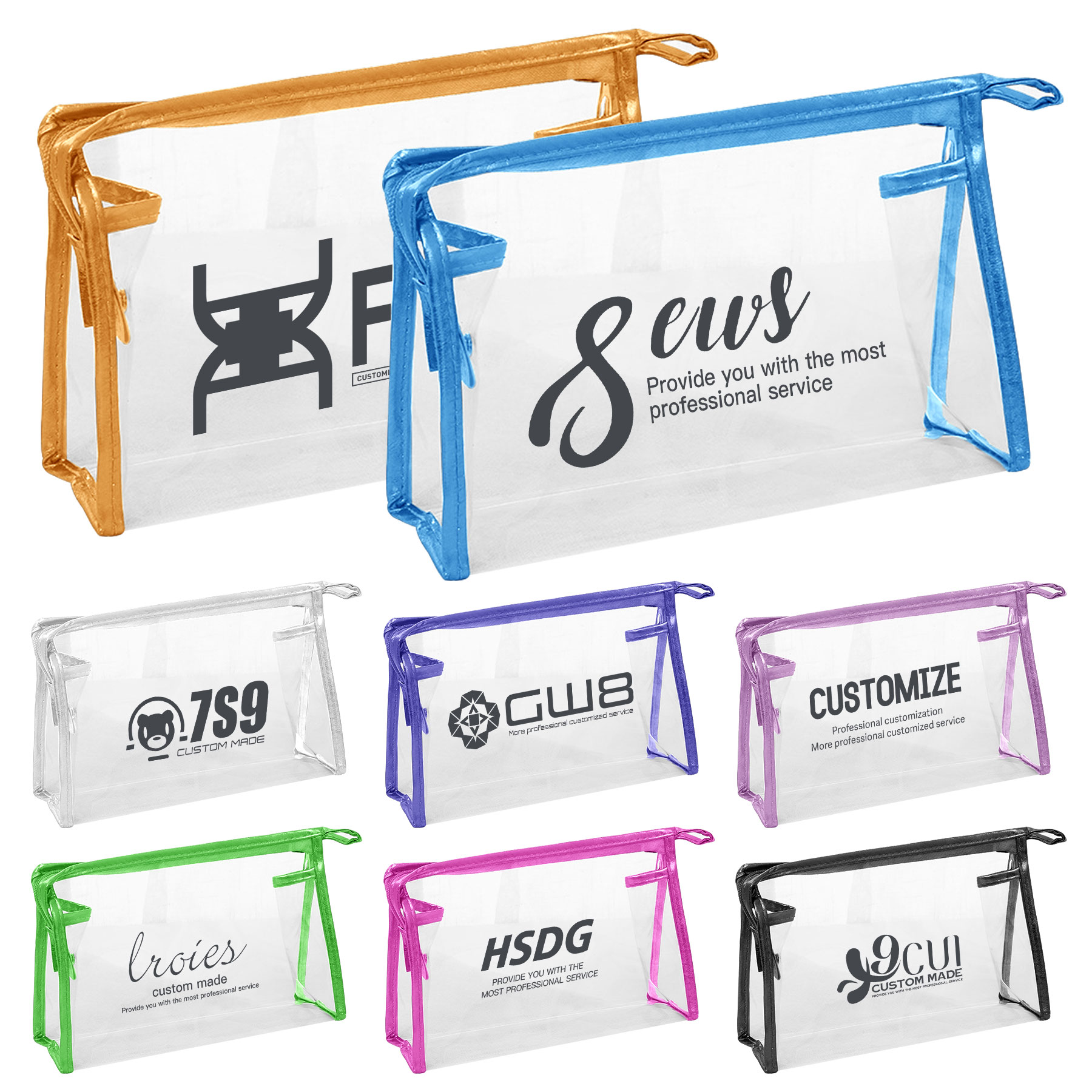 Portable Transparent PVC Cosmetic Bags 1