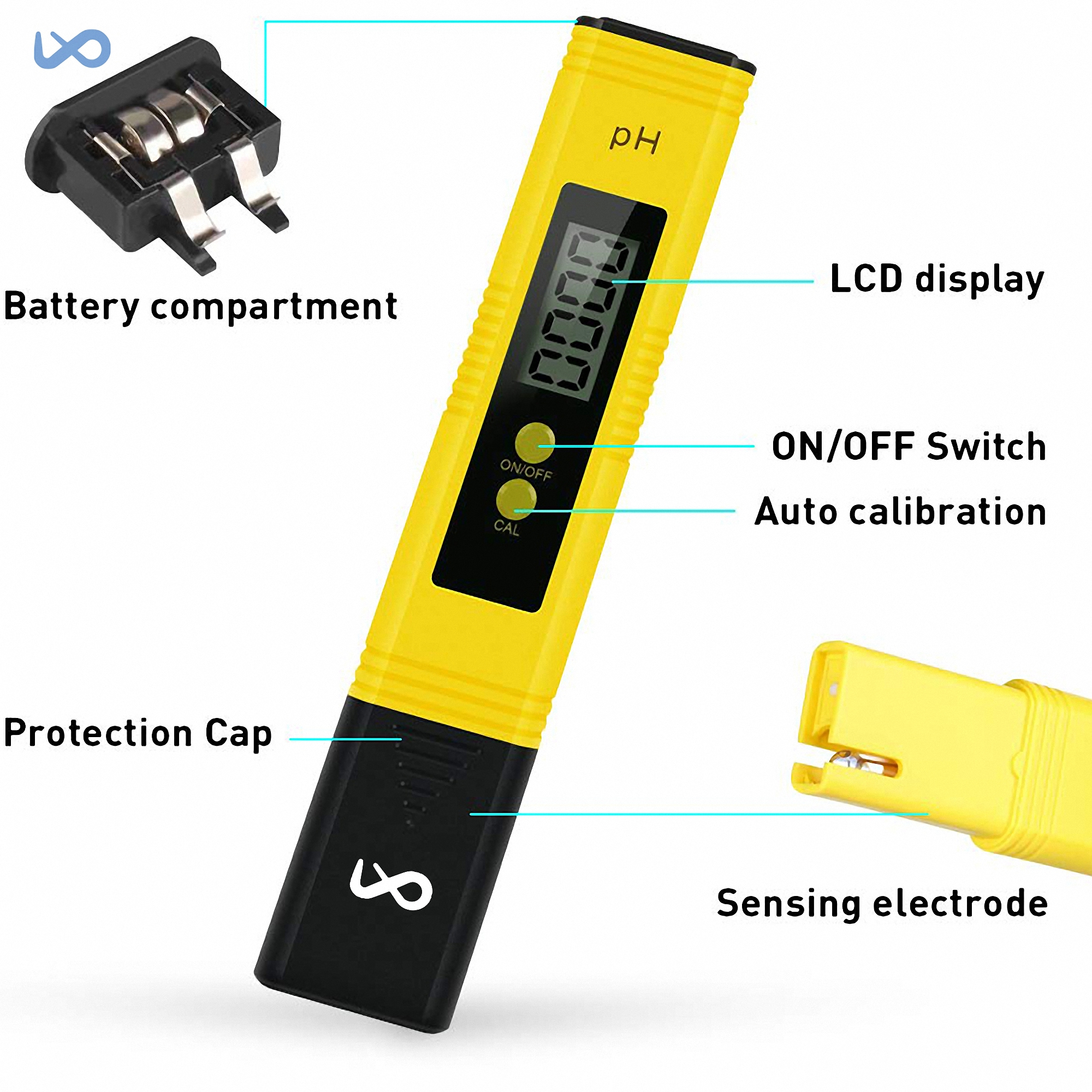 Portable Digital Water PH Tester, custom safety vest with logo imprint 5