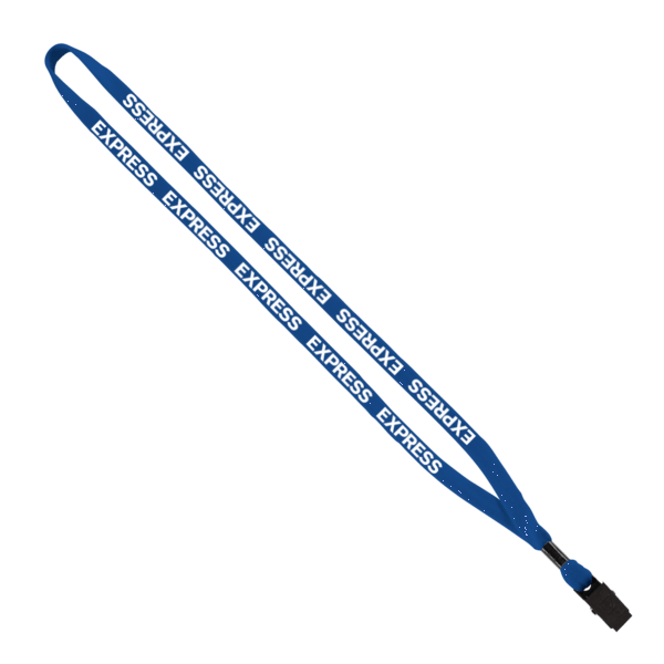 1/2" Cotton Lanyard with Metal Crimp & Bulldog Clip 16