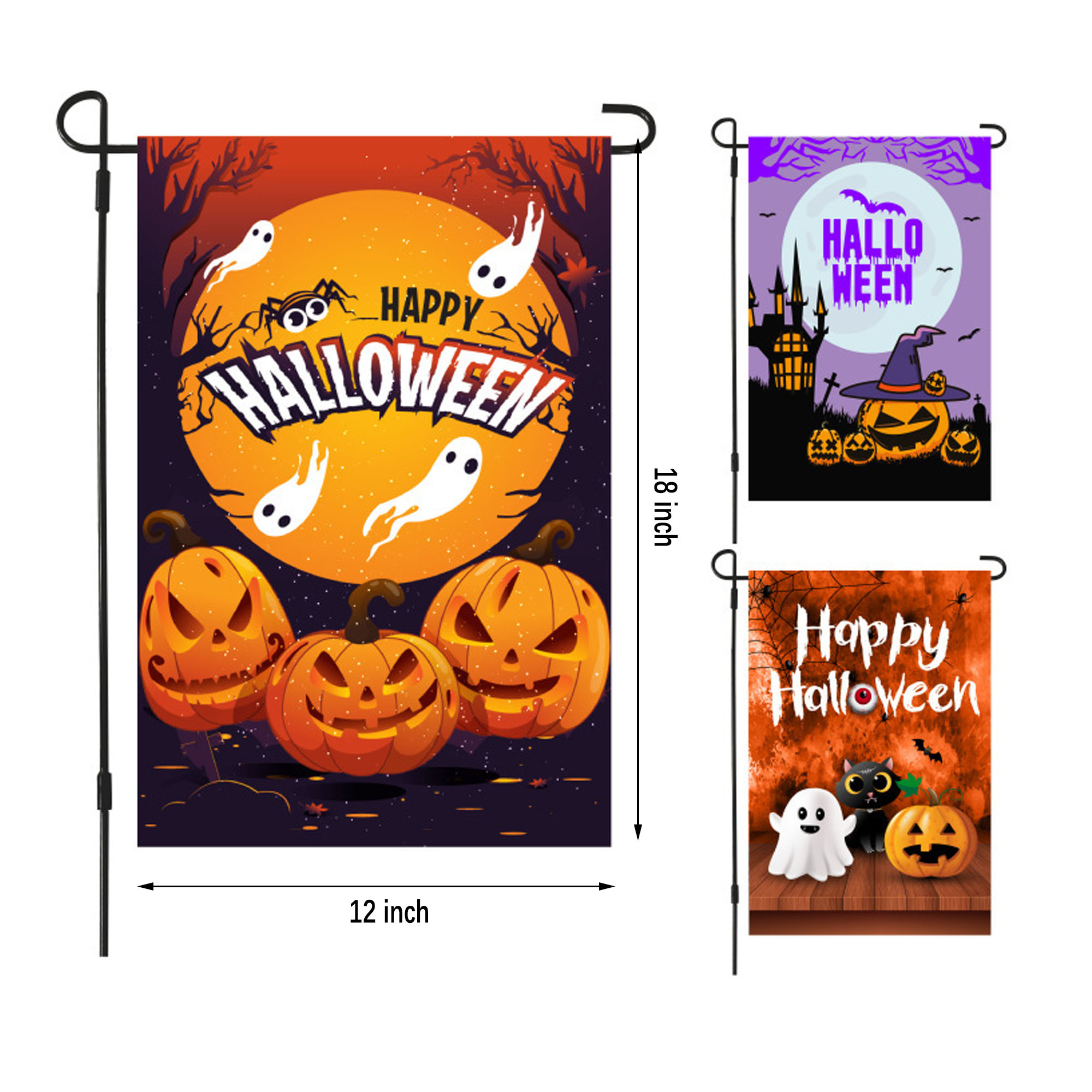 Double Sided Halloween Garden Flag 3