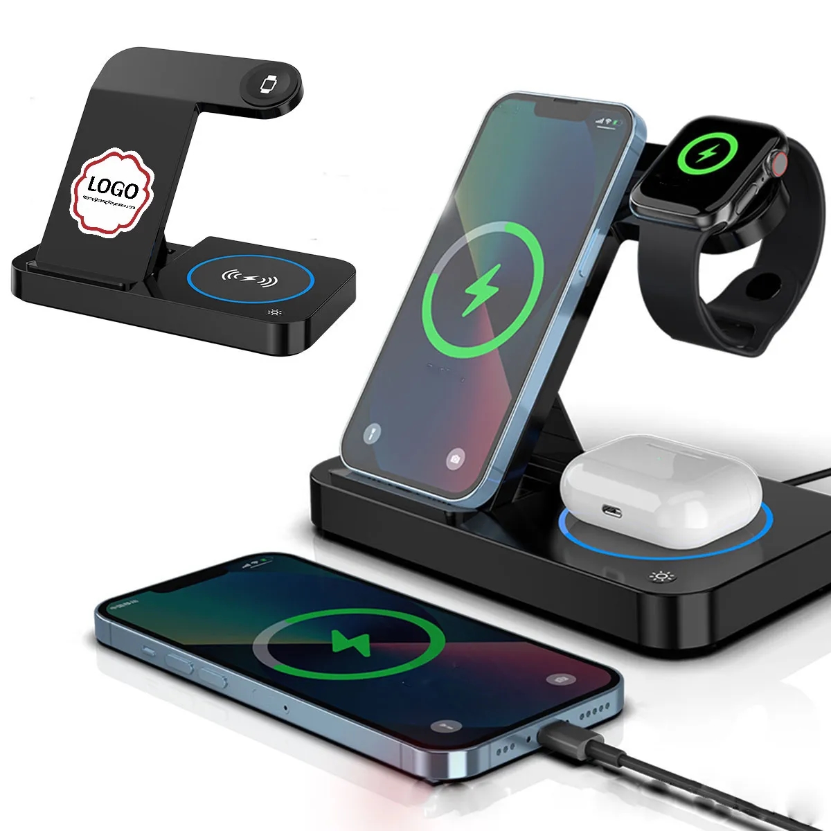 Foldable Wireless 4 in 1 Charging 5