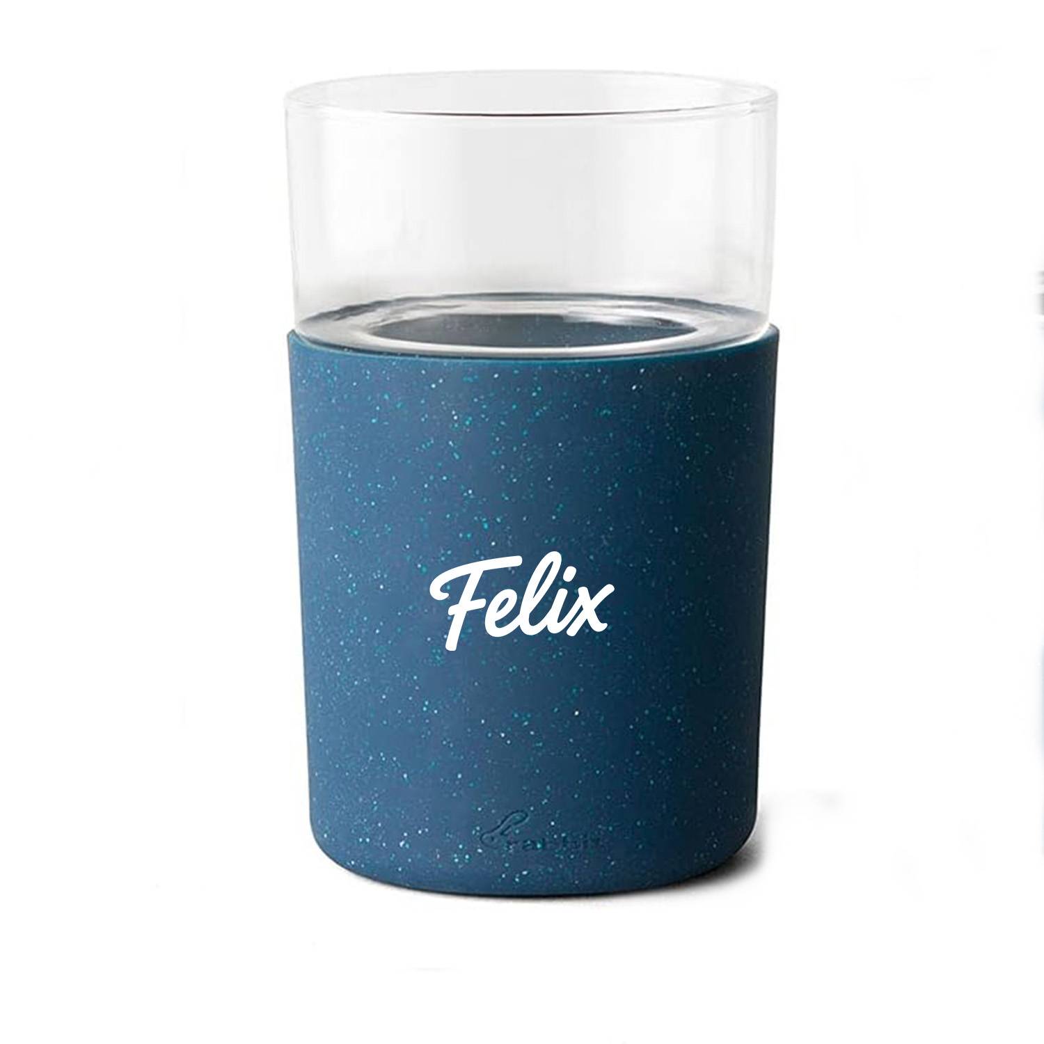 12oz Frozen Glass Beverage Tumbler w/ Silicone Sleeve 2