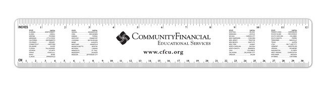 Ruler, 12" State Capital 1