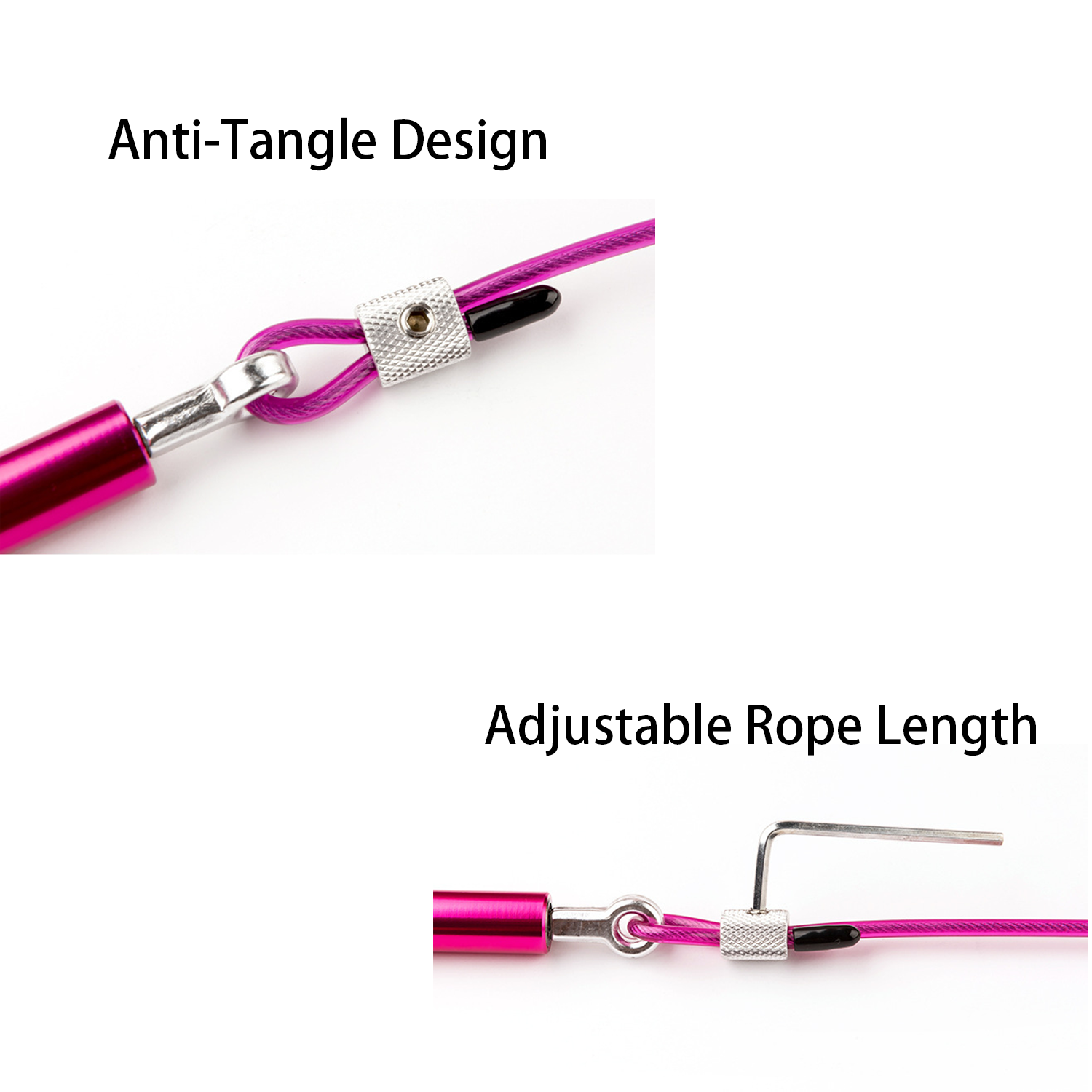 Durable Aluminum Handle Steel Wire Jump Rope 15