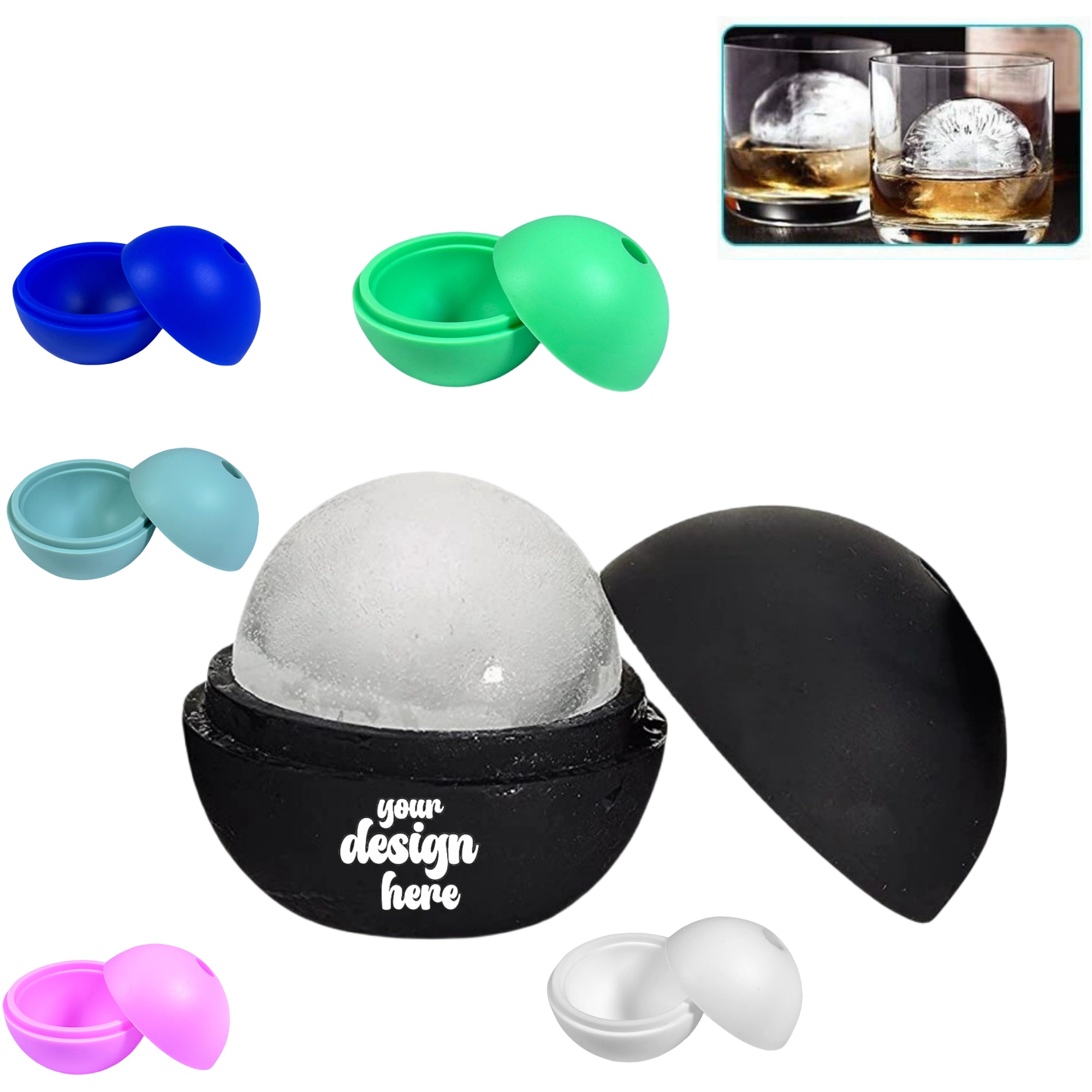 Silicone Ice Ball Molds for Whiskey 9