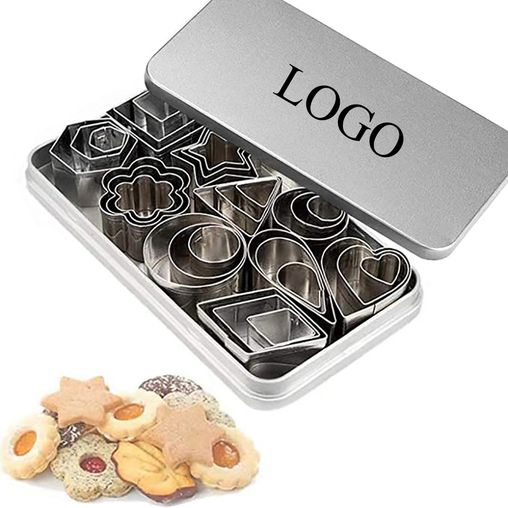 30PCS Stainless Steel Cookie Cutter Mold Set - Customized Logo 1