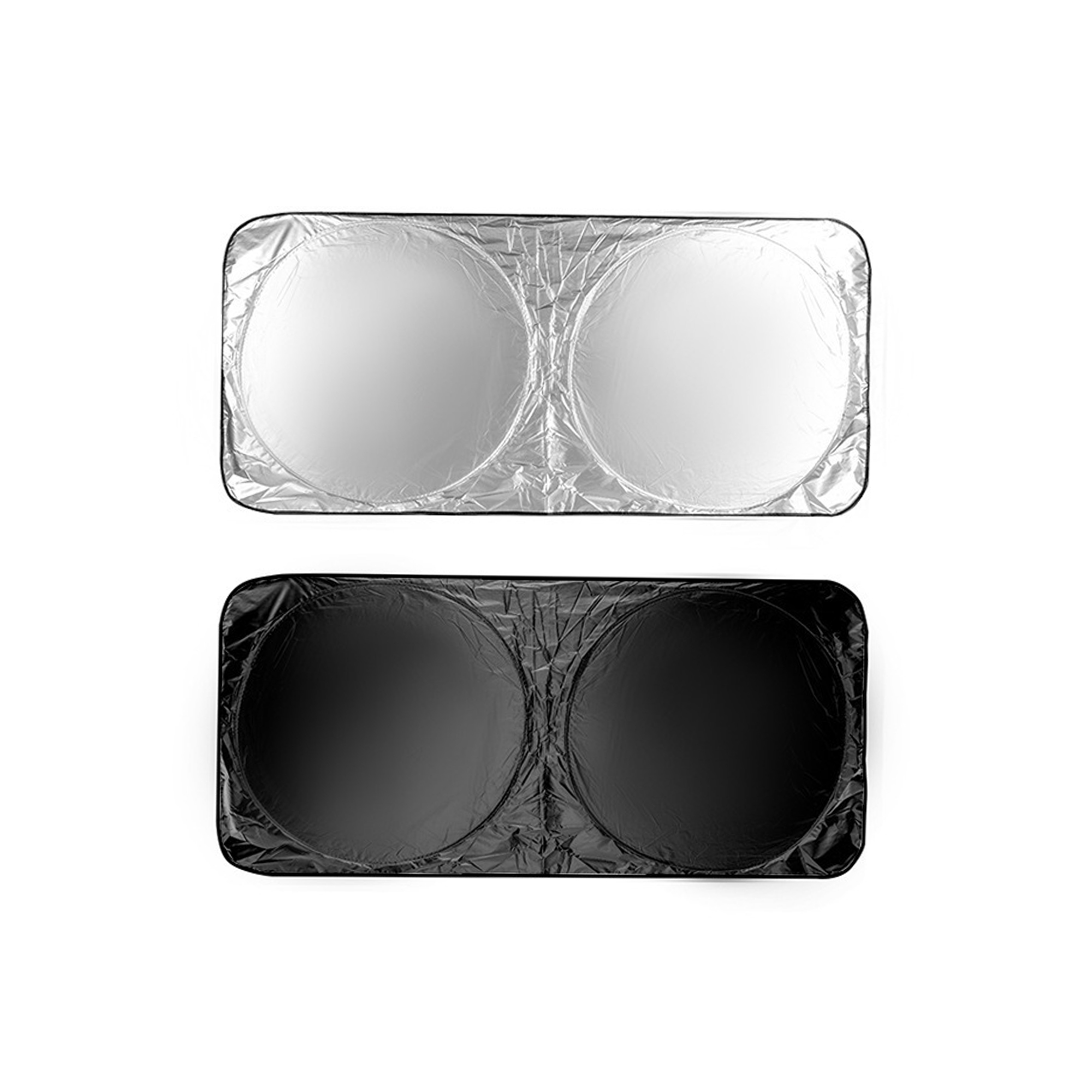 Collapsible Reflective Windshield Shade With Storage Pouch 1