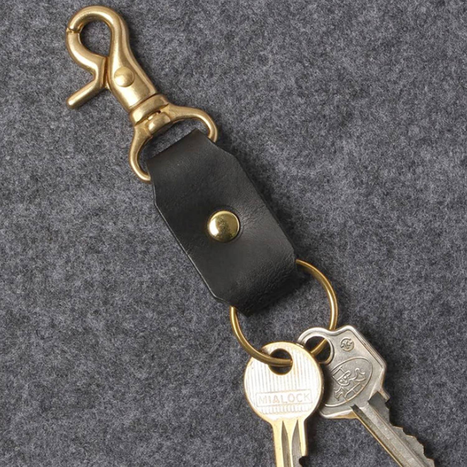 Head layer cowhide Keychain 5