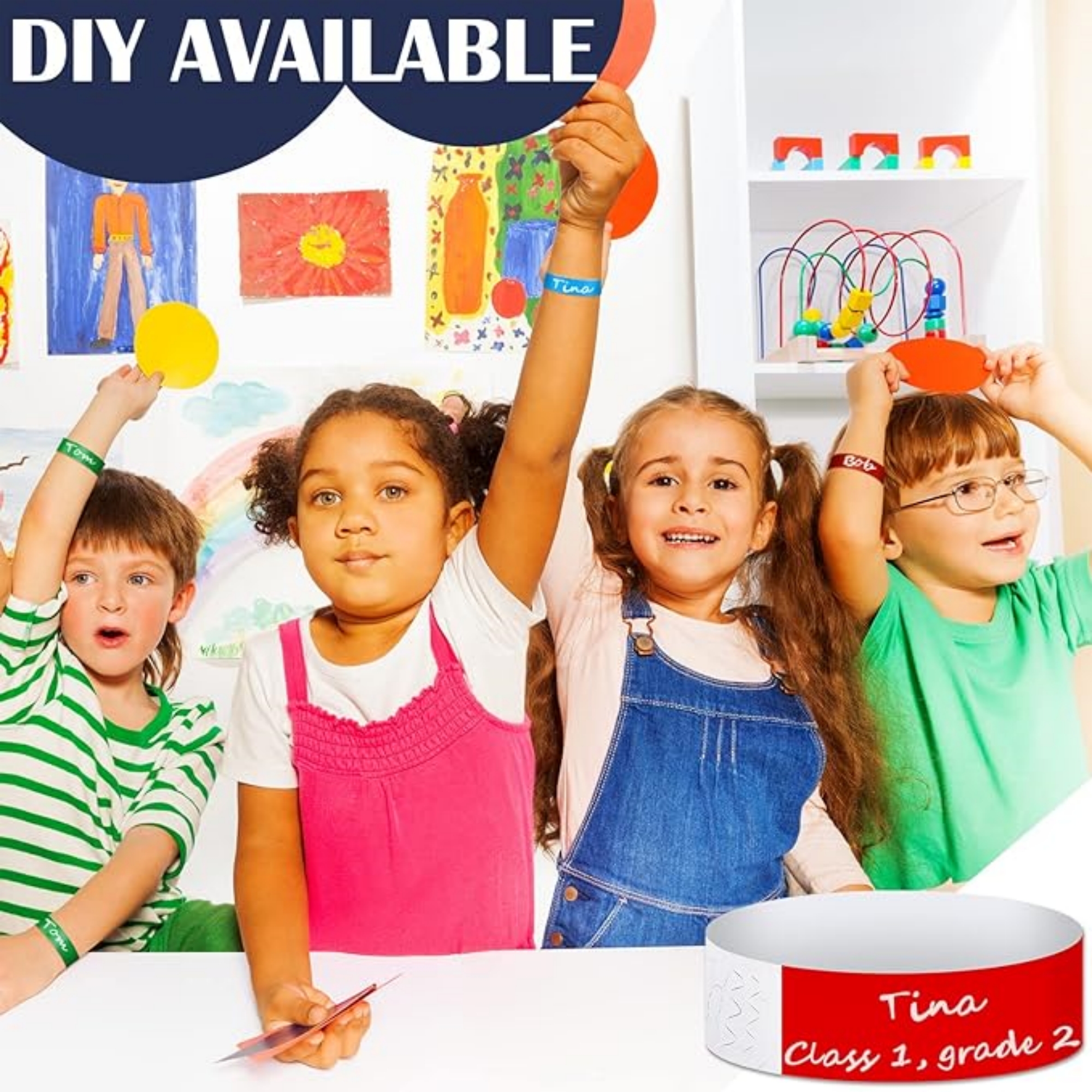 Disposable Paper Wristbands 100 Pack 3