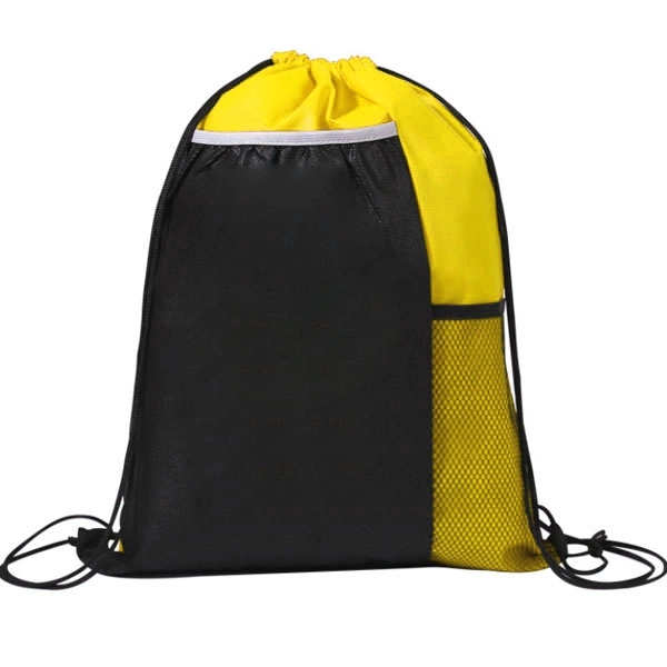 Non-Woven Pocket Sports Pack, custom drawstring bag with logo imprint 7