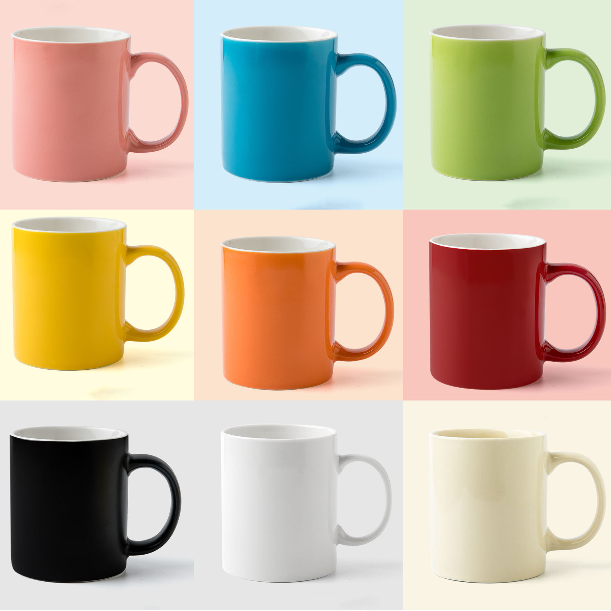 12 Oz Ceramic Mug With C Handle 2
