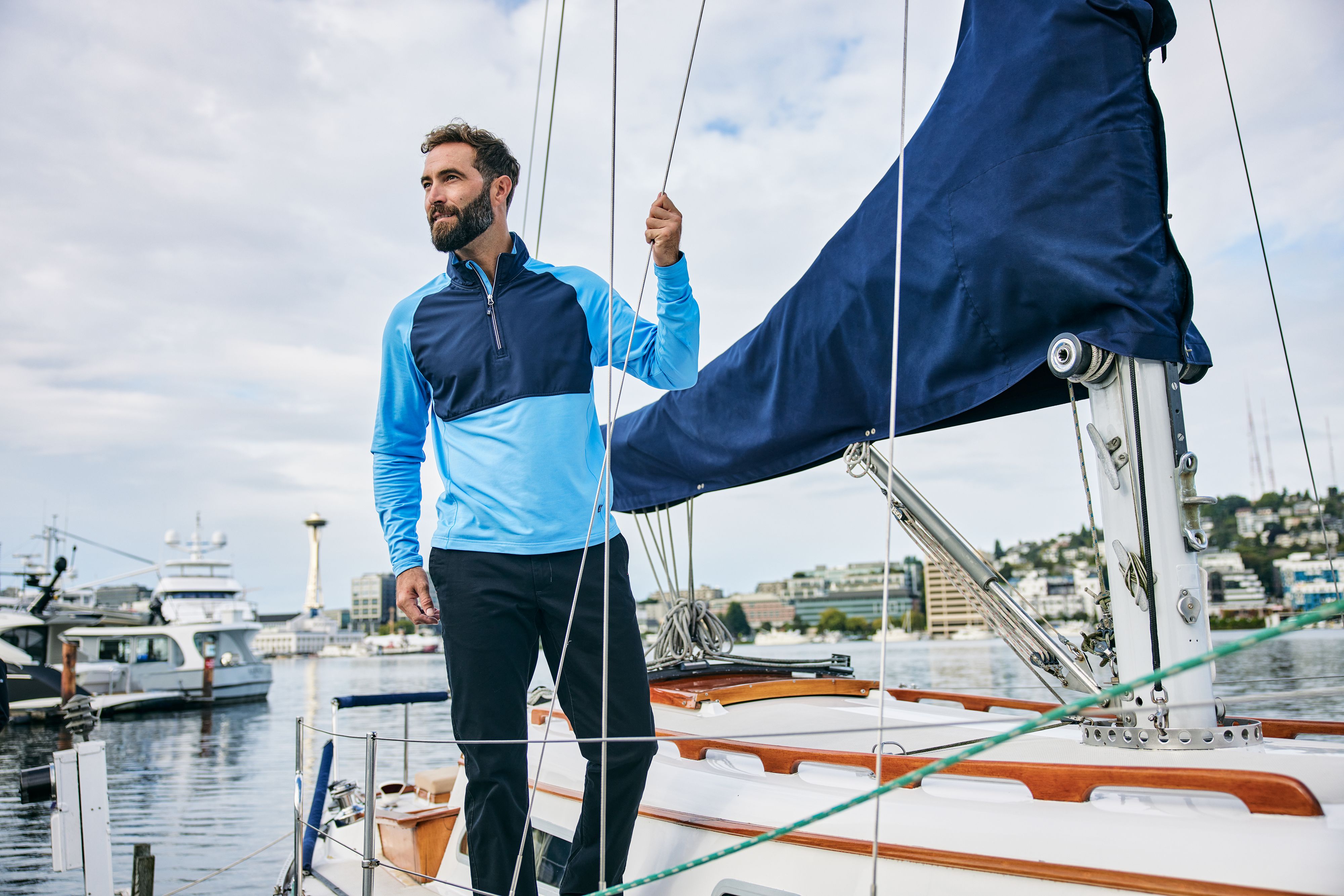 Adapt Eco Knit Hybrid Recycled Mens Quarter Zip