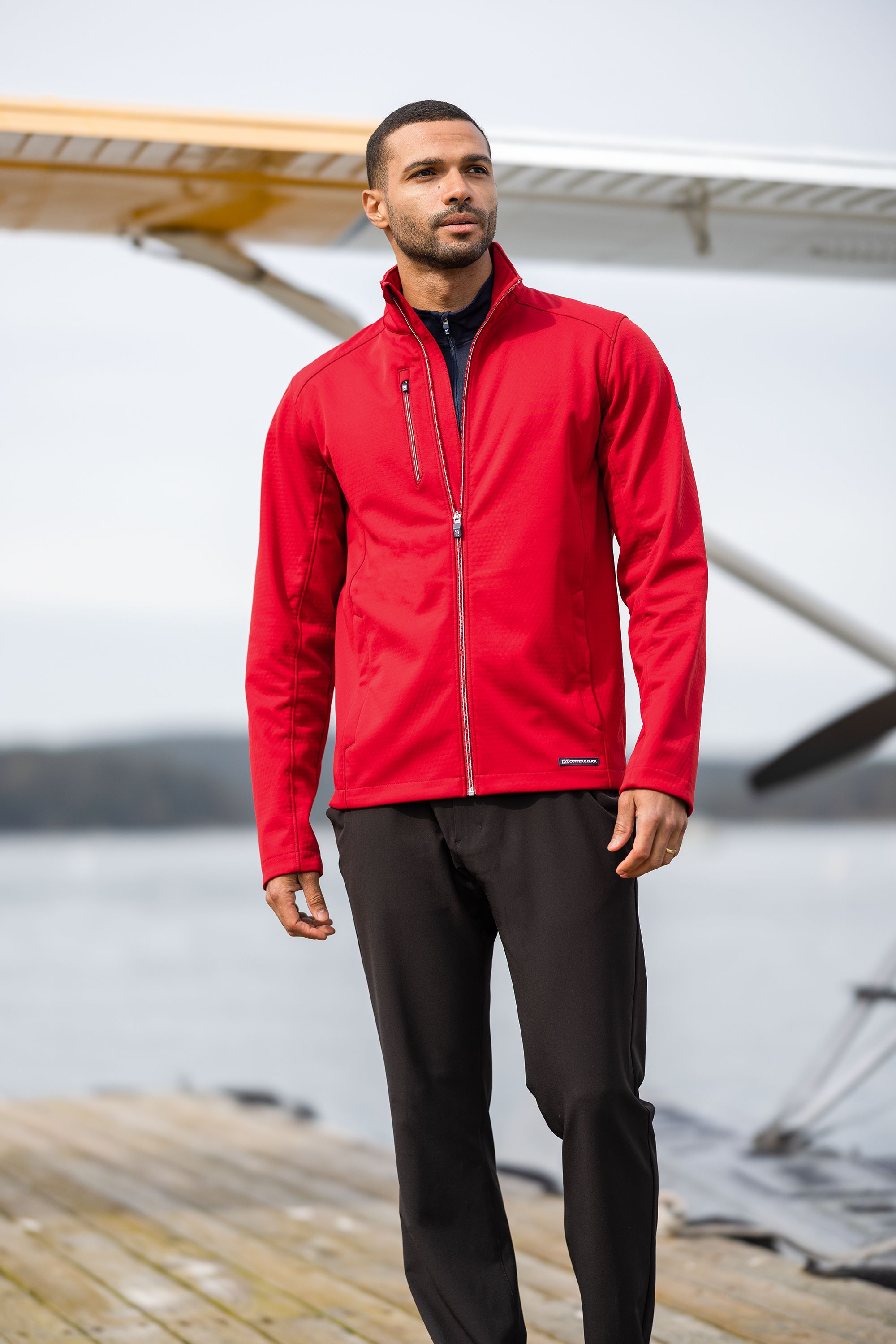 Cutter & Buck Evoke Recycled Honeycomb Fleece Mens Full Zip Jacket 39
