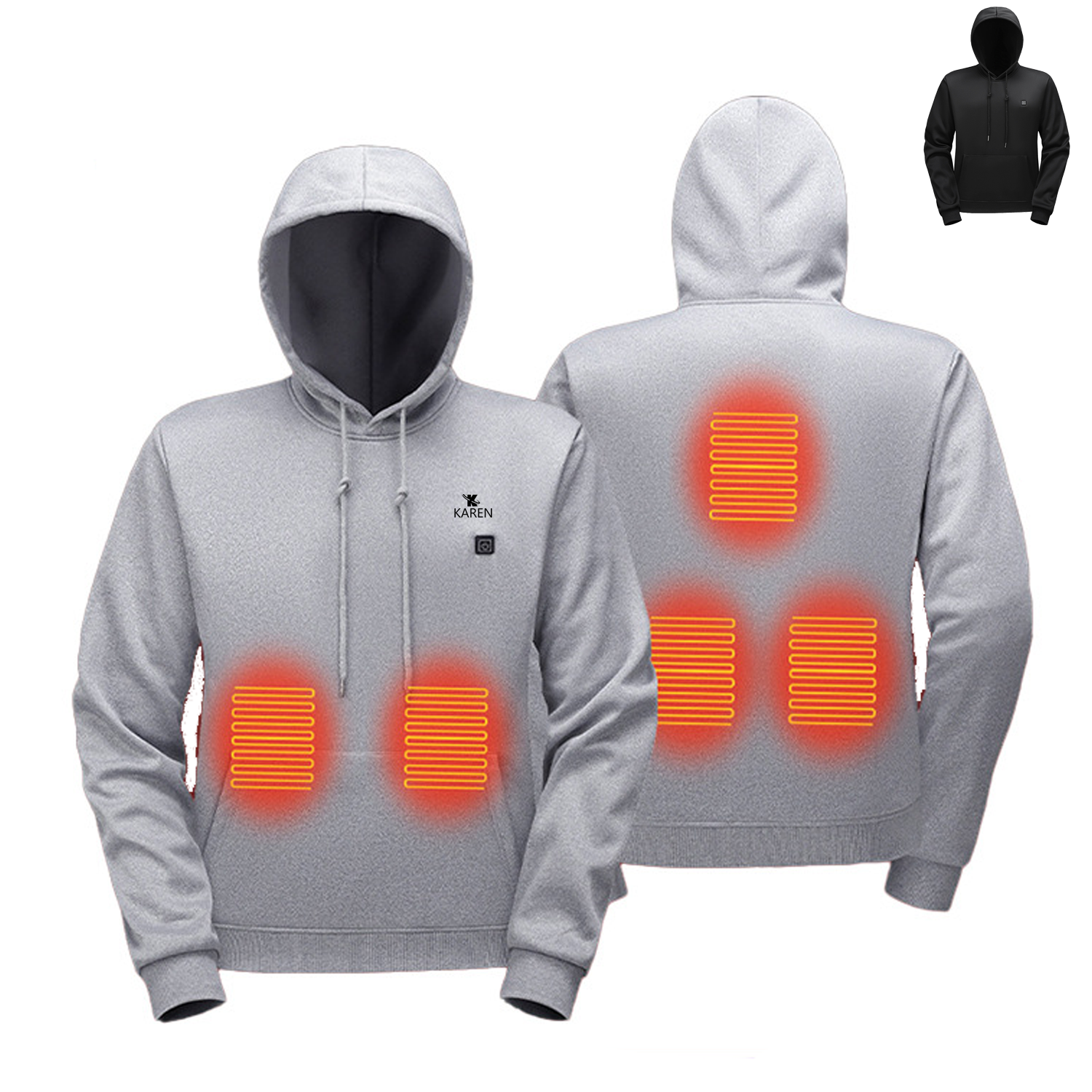 Winter Sport Warm USB Heated Mens Sweatshirt Hoodie 5