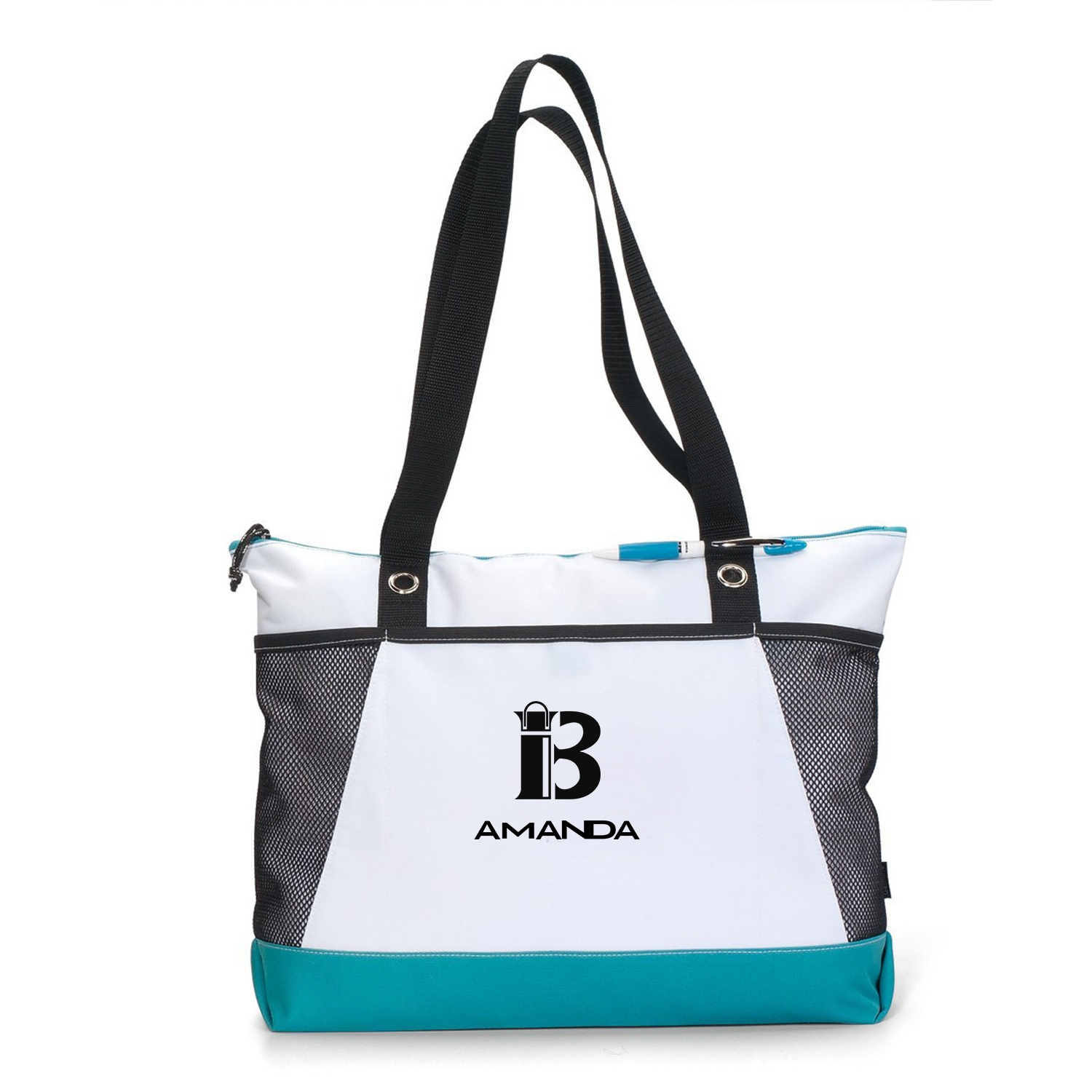 Custom Large Daily Reusable Mesh Oxford Venture Tote bag 7