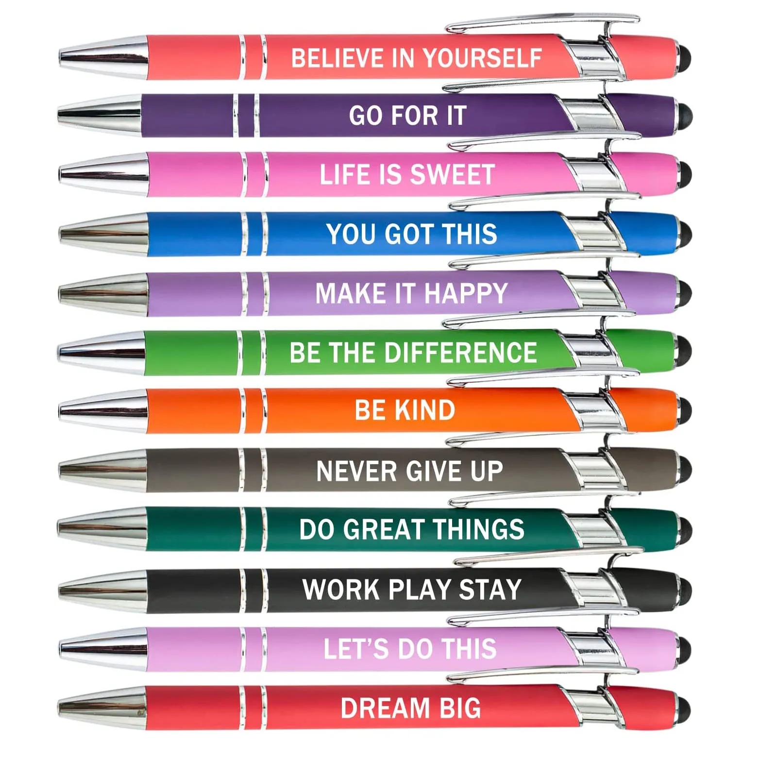 Retractable Touch Aluminum Stylus Pen Laser Engraved 10