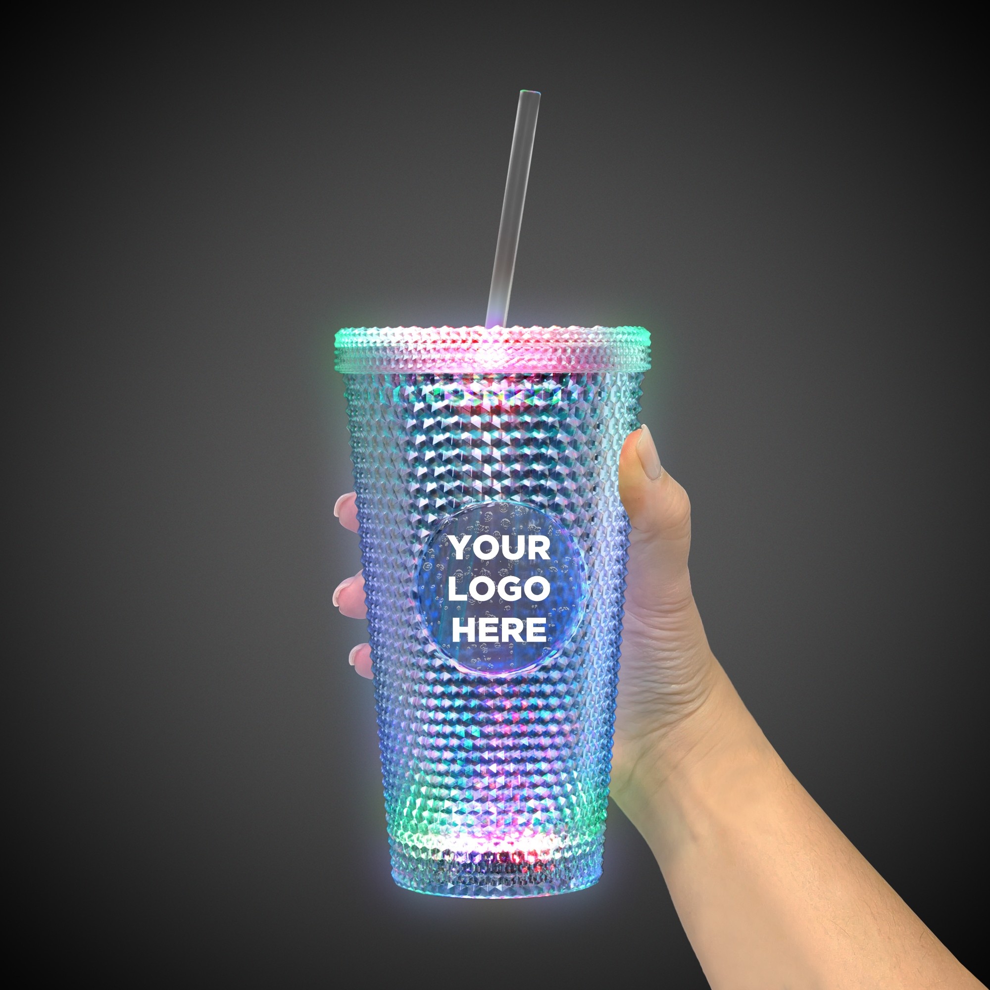 160z Light Up Diamond Tumbler 2