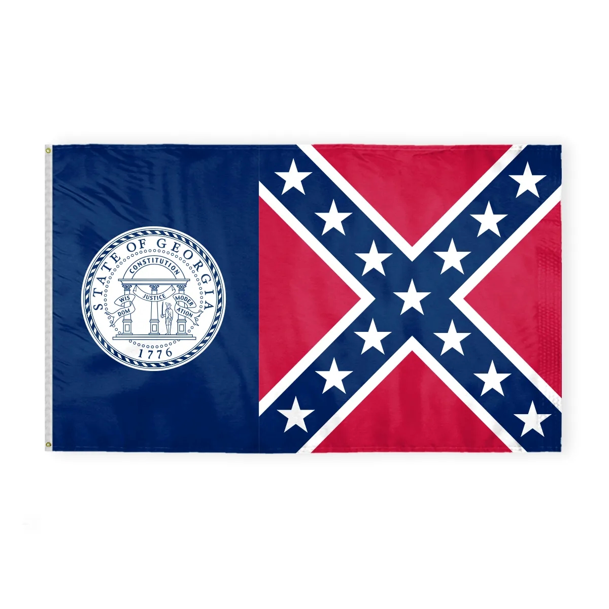 12"x18" to 8'x12' Georgia Until 2001 Nylon Flags 3
