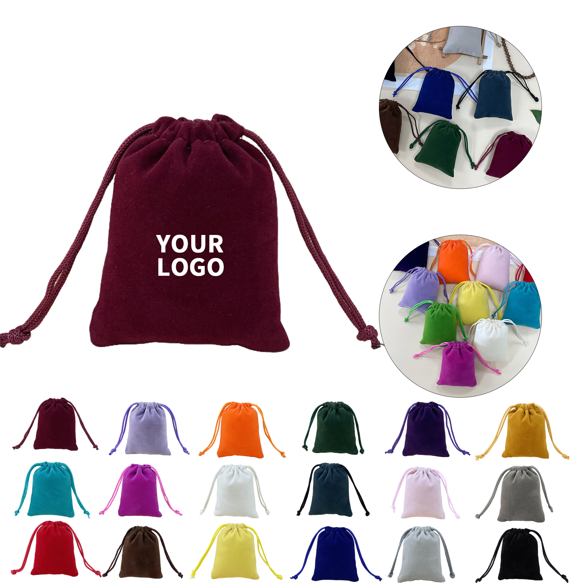 Velvet Drawstring Jewelry Bag 12