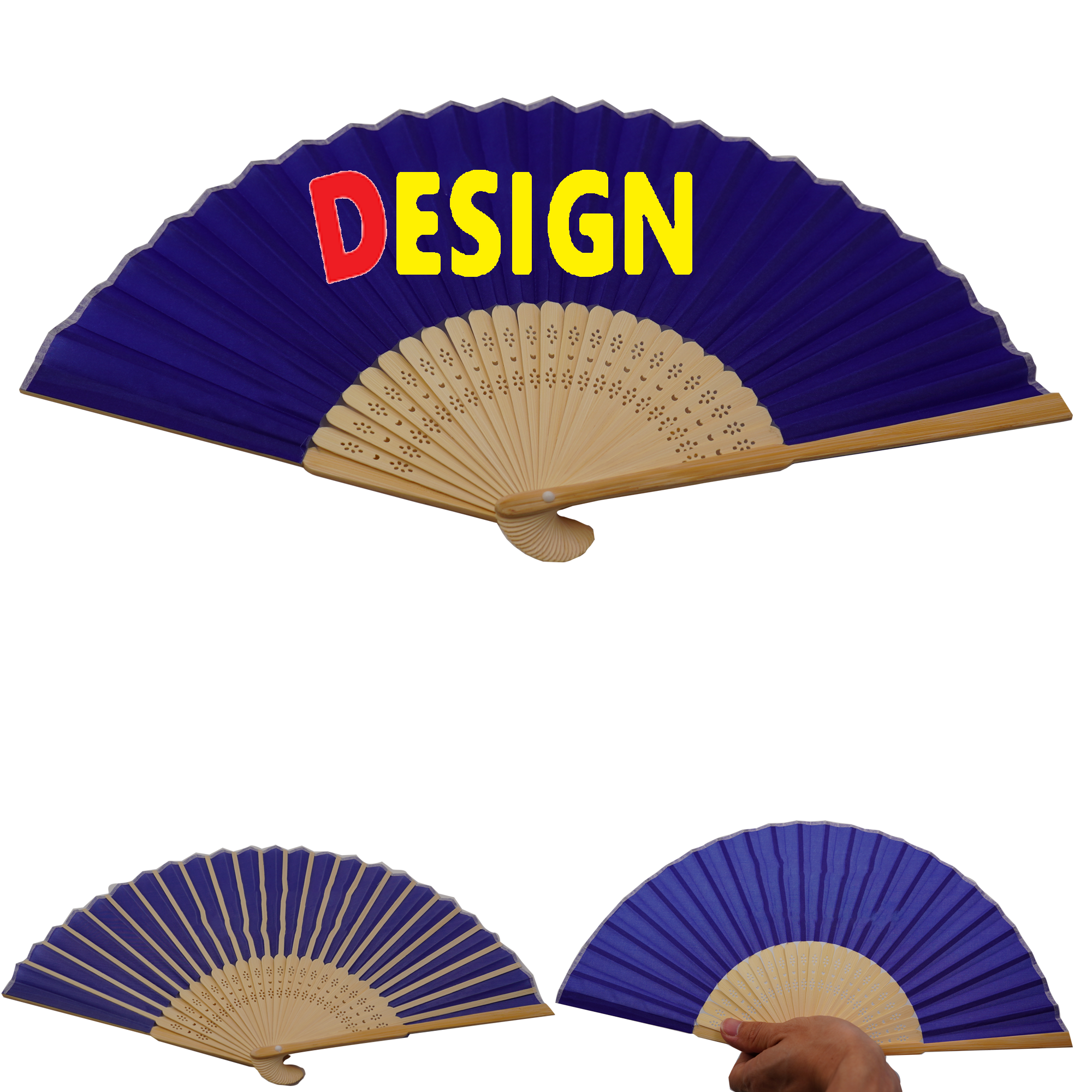 8'' Folding Bamboo Fan