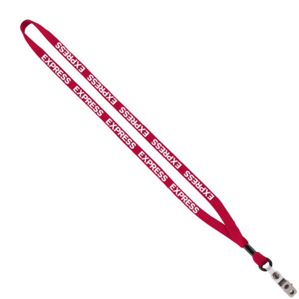 1/2" Cotton Lanyard with Metal Crimp & Split-Ring 60