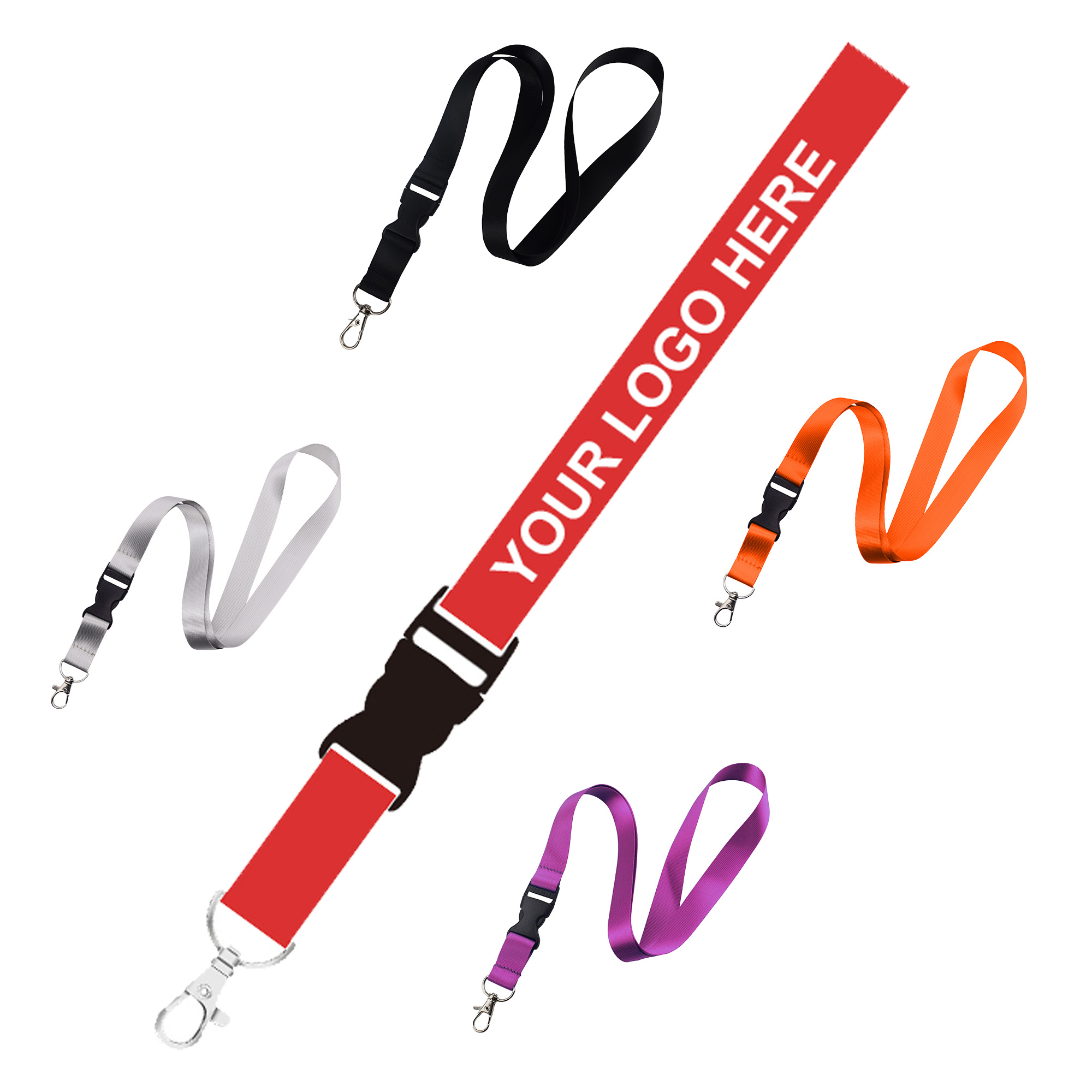 Multi Color Detachable Lanyard With Secure Clip 2