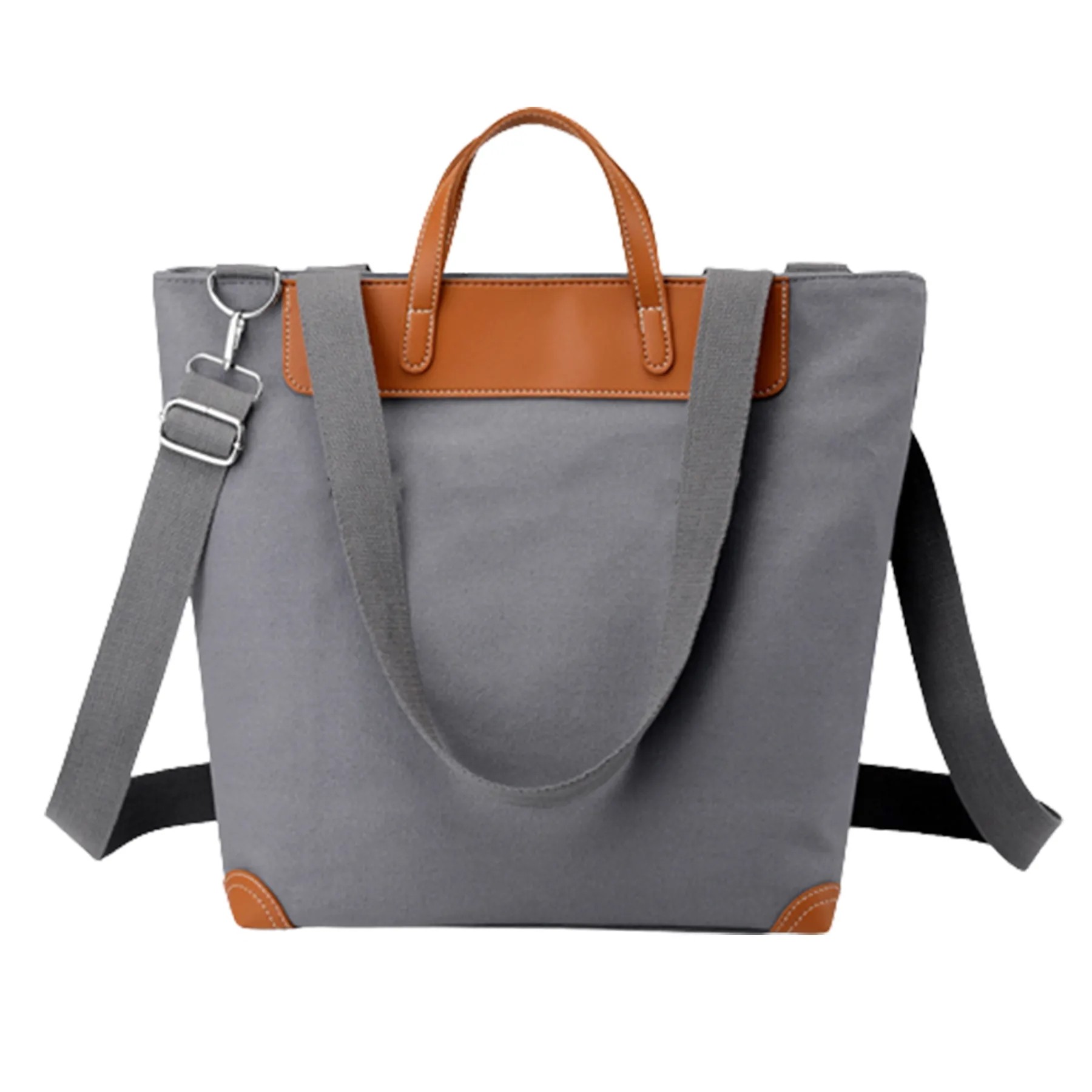 Tote Canvas Shoulder Boat Bag W/ Interior Pocket, custom tote bag with logo imprint 3