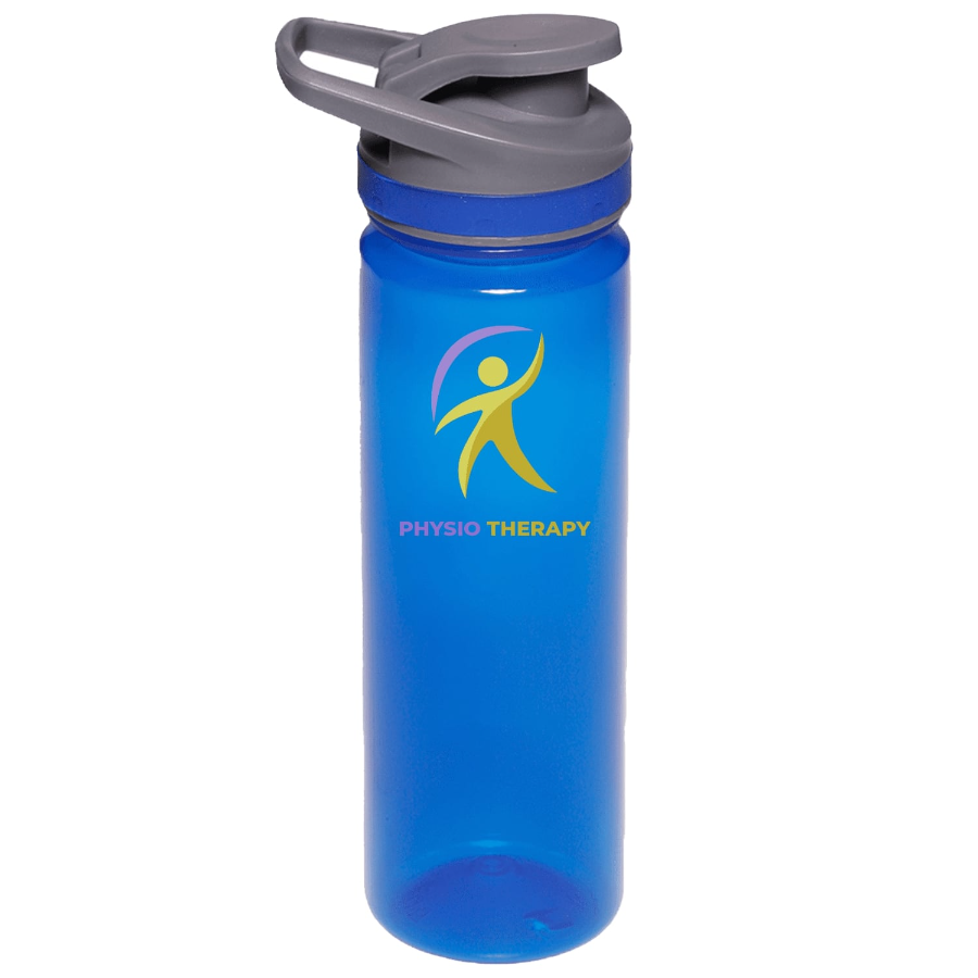 Plastic Sports Water Bottle with Flip Lid - Carry Handle, 22 22