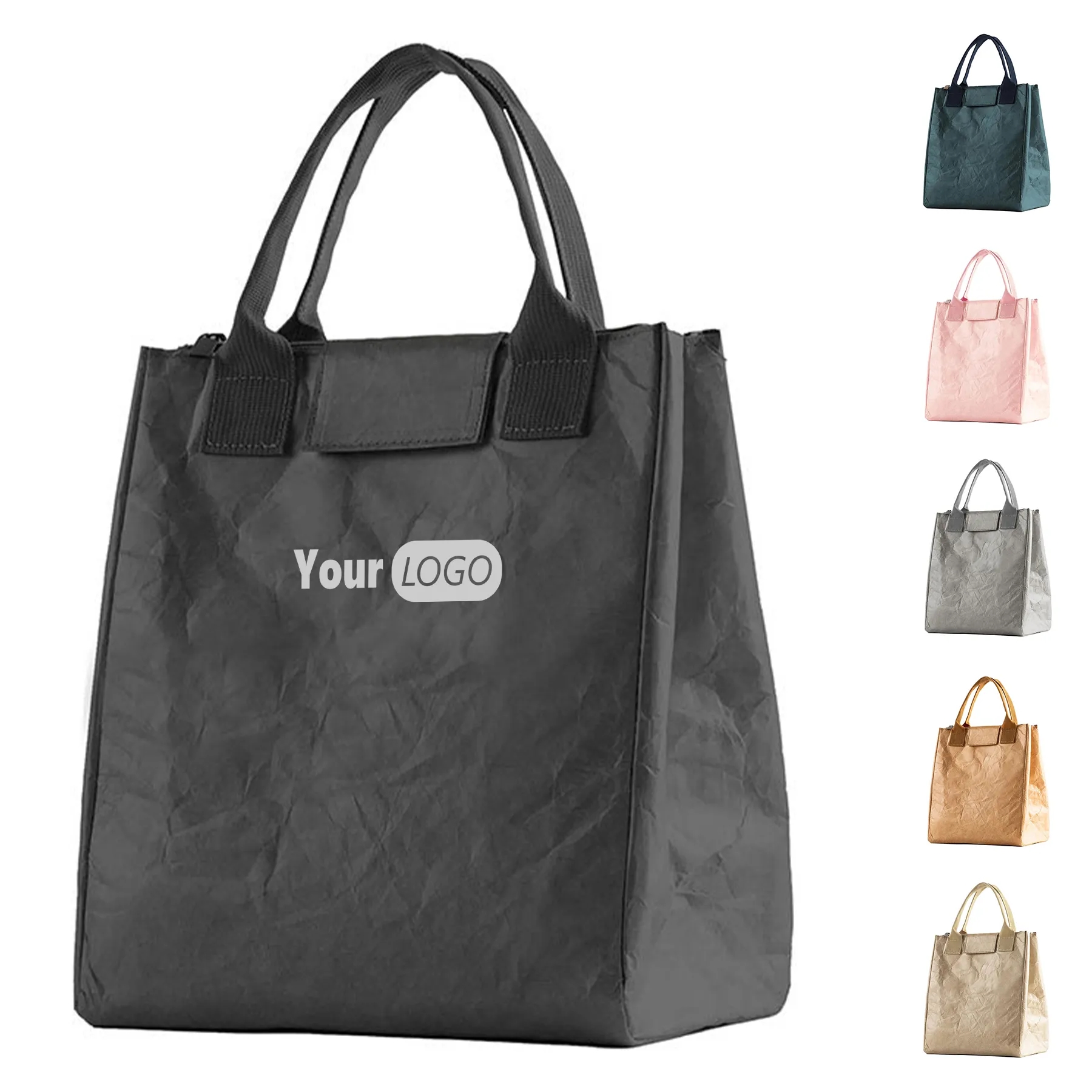 Paper Retro Waterproof Aluminum Foil Insulated Lunch Bag 13