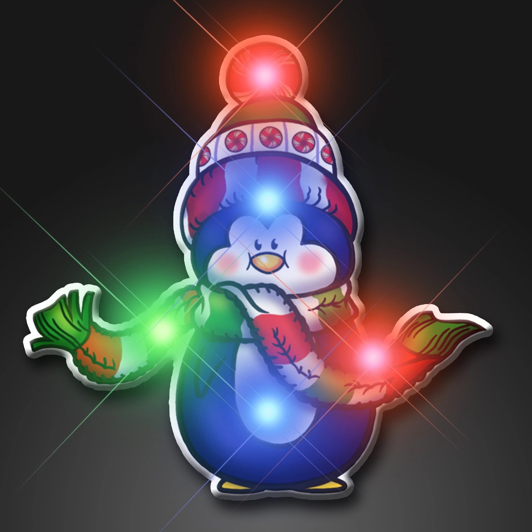 Christmas Penguin with Scarf LED Blinkies 3