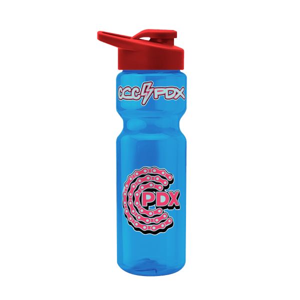 Blazer 28oz Transparent Bike Bottle w/Drink-thru Lid 66