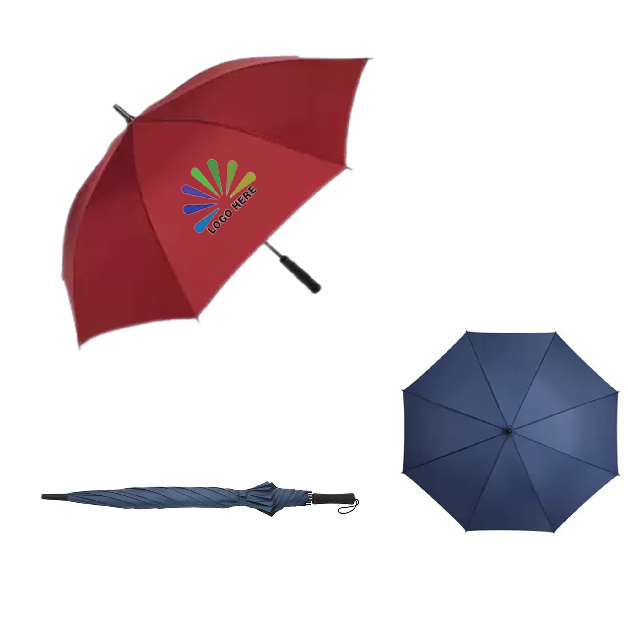 The Vented Hybrid UV Golf Umbrella MOQ 10pcs 2