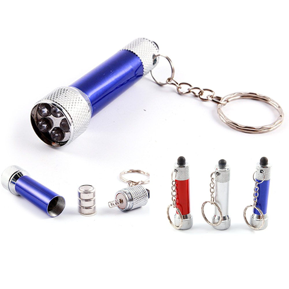 5 LED Metal Flashlight Keychain 2