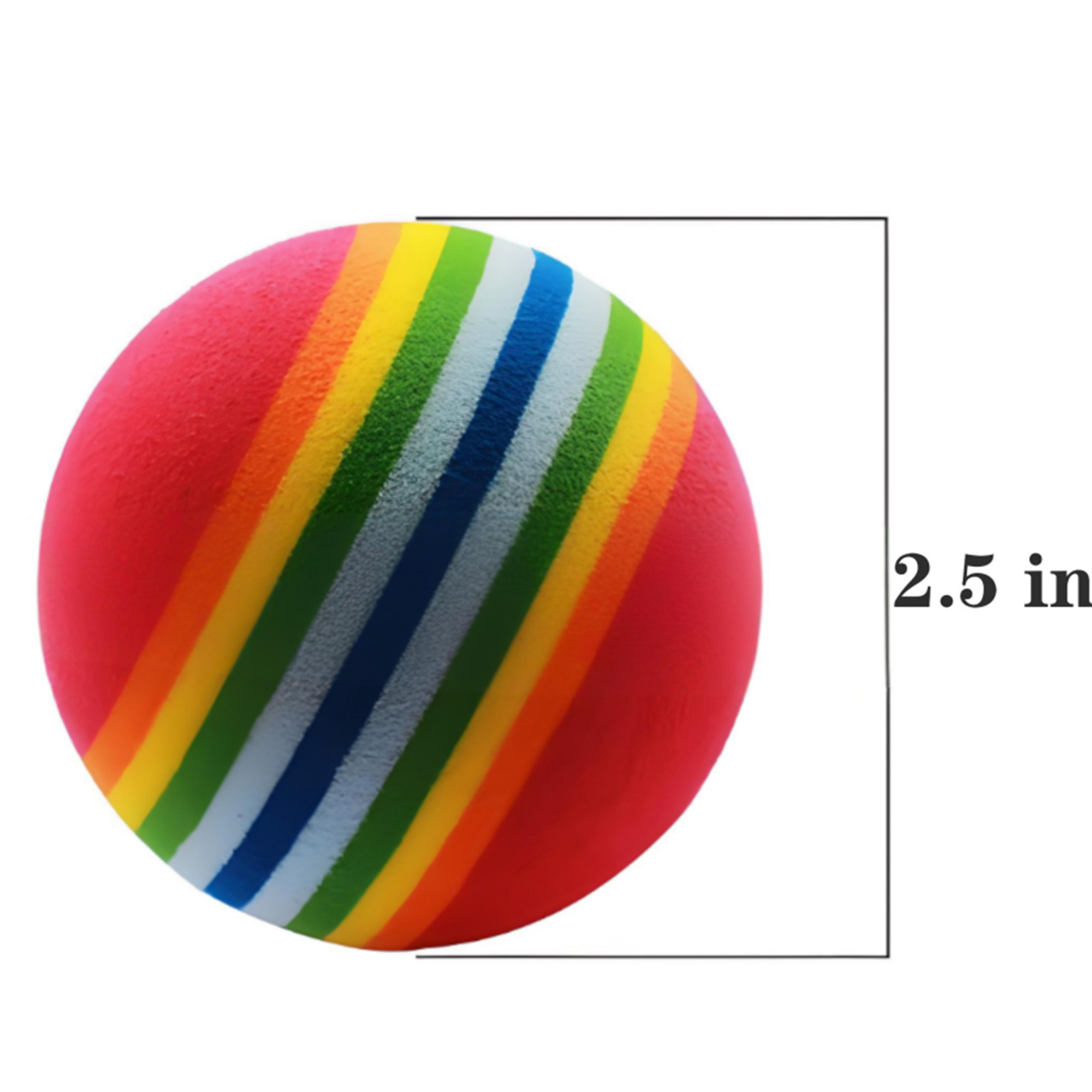 Rainbow Elastic Plastic Safe Pet Ball 2