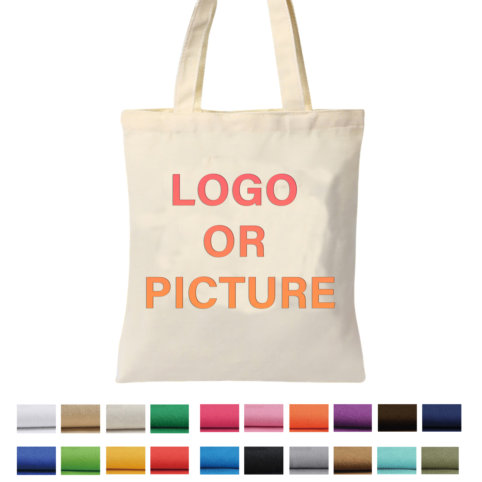 Canvas Tote Bag, custom tote bag with logo imprint 1