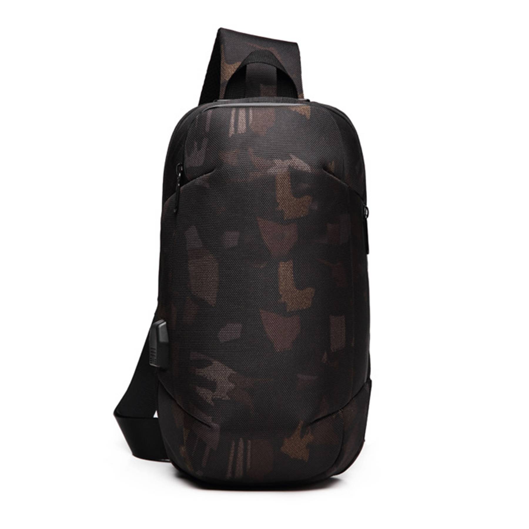 Oxford Sling Waterproof Chest Bag with USB Charging Port 4