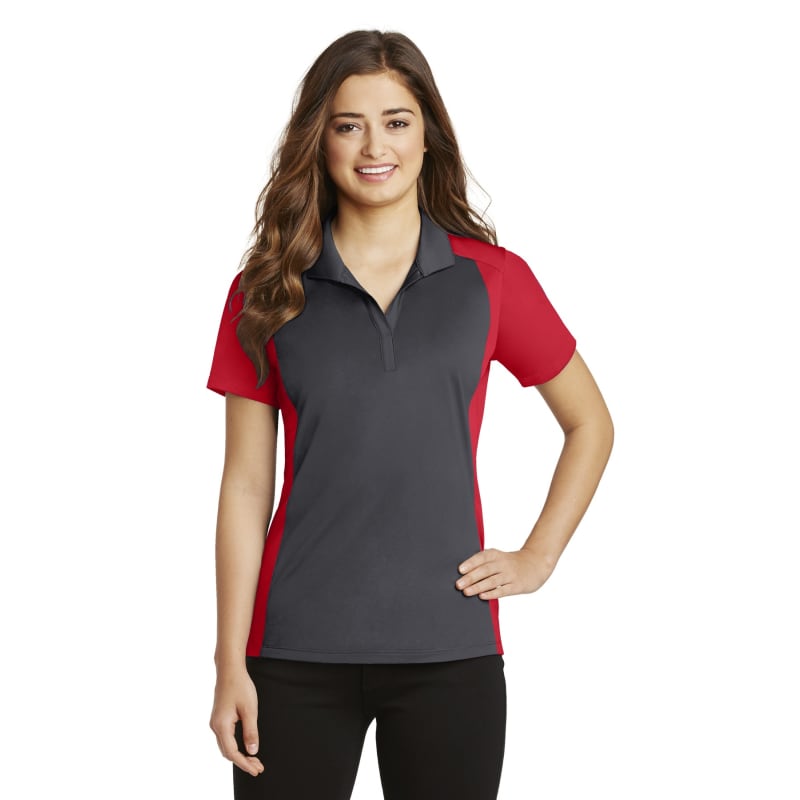 Sport-Tek Women's Colorblock Micropique Sport-Wick Polo. 7