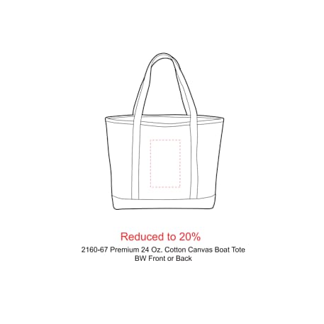 Baltic 24oz Cotton Canvas Tall Zippered Tote 64