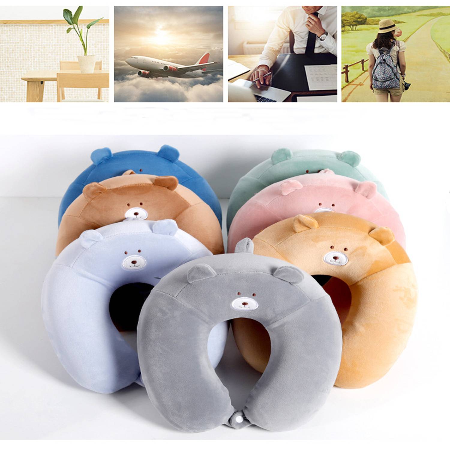 Kids U Shape Pillow For Airplane Travel 3