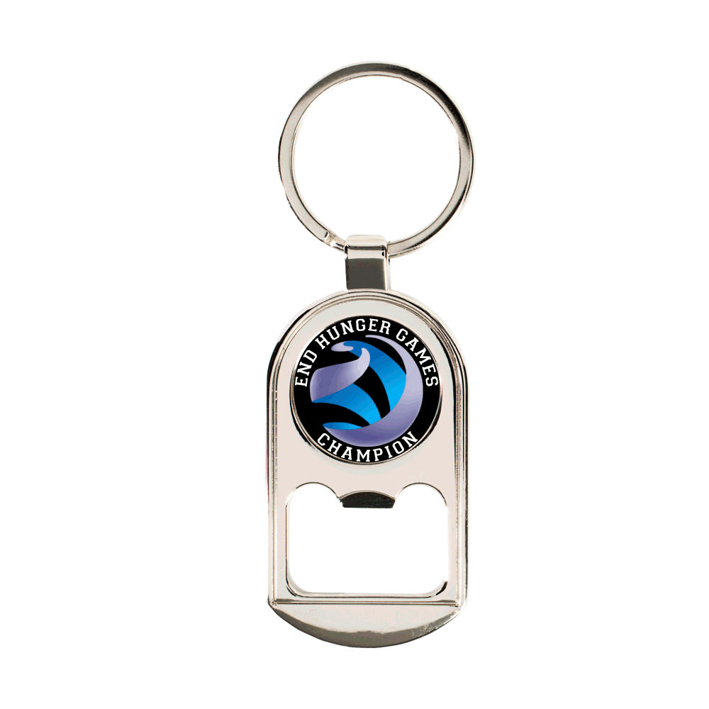 Vibraprint® Premium Bright Silver Bottle Opener Key Tag