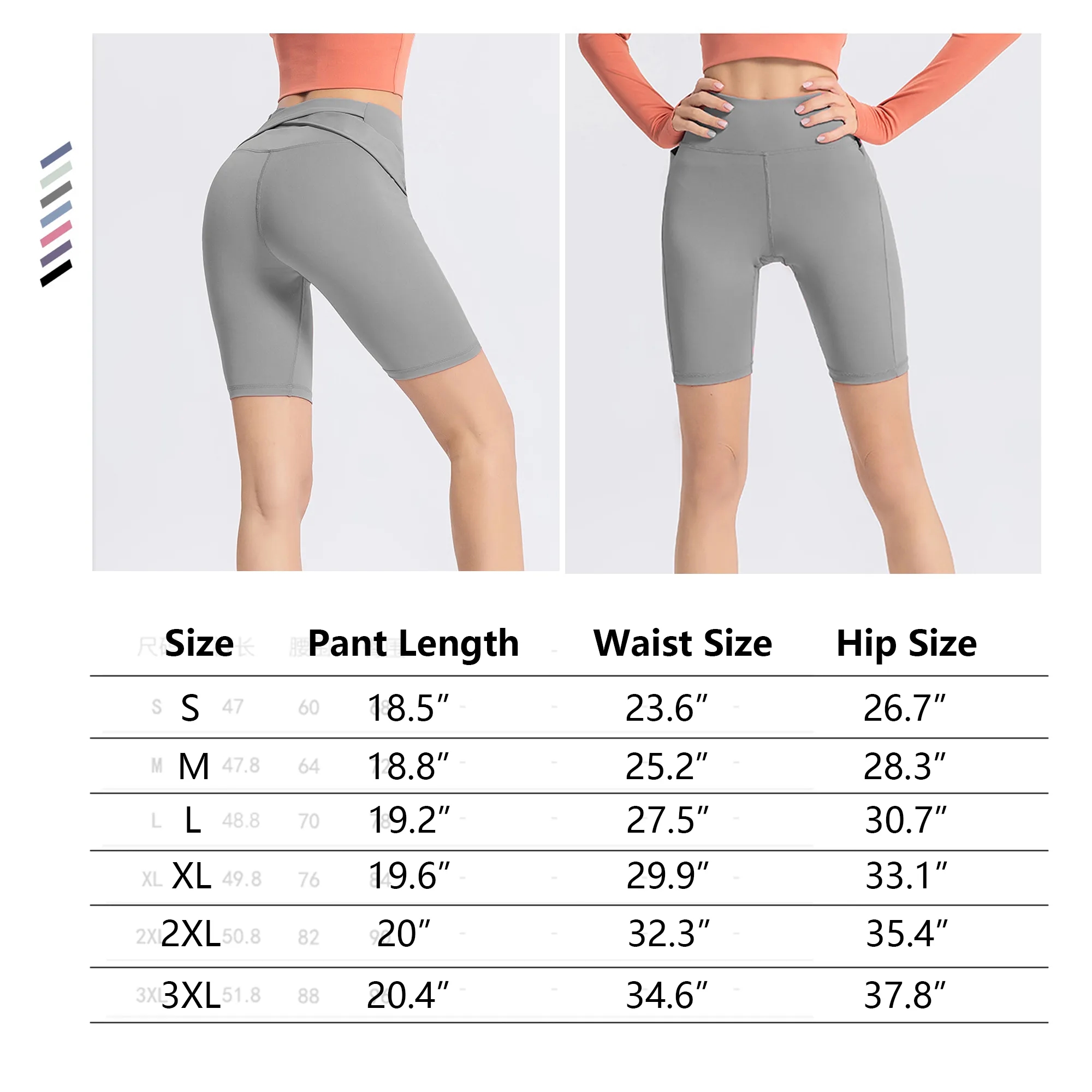 Women's High-Waist Compression Workout Shorts 6
