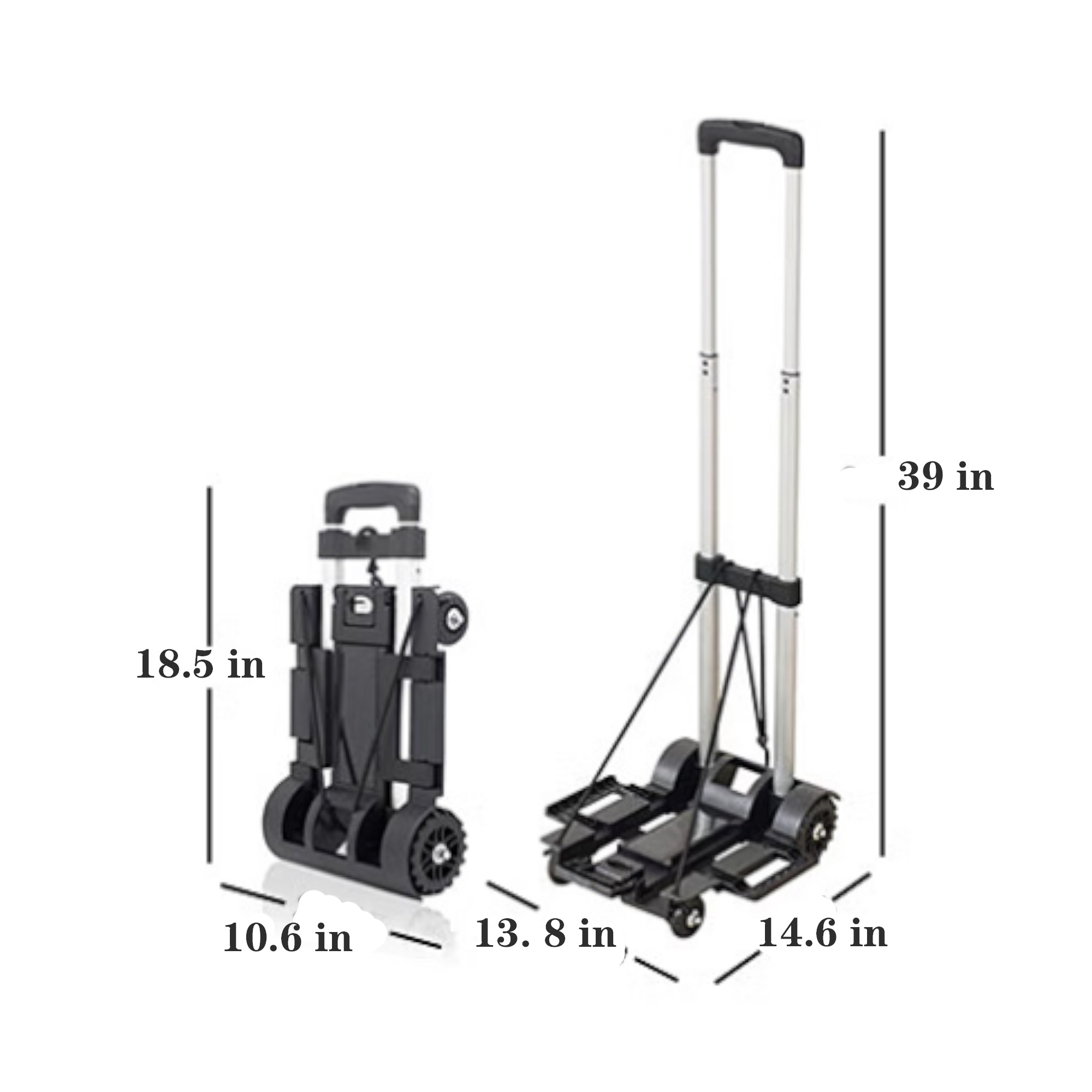Portable 4 Wheels Foldable Wagon Hand Truck Cart Trolley 2